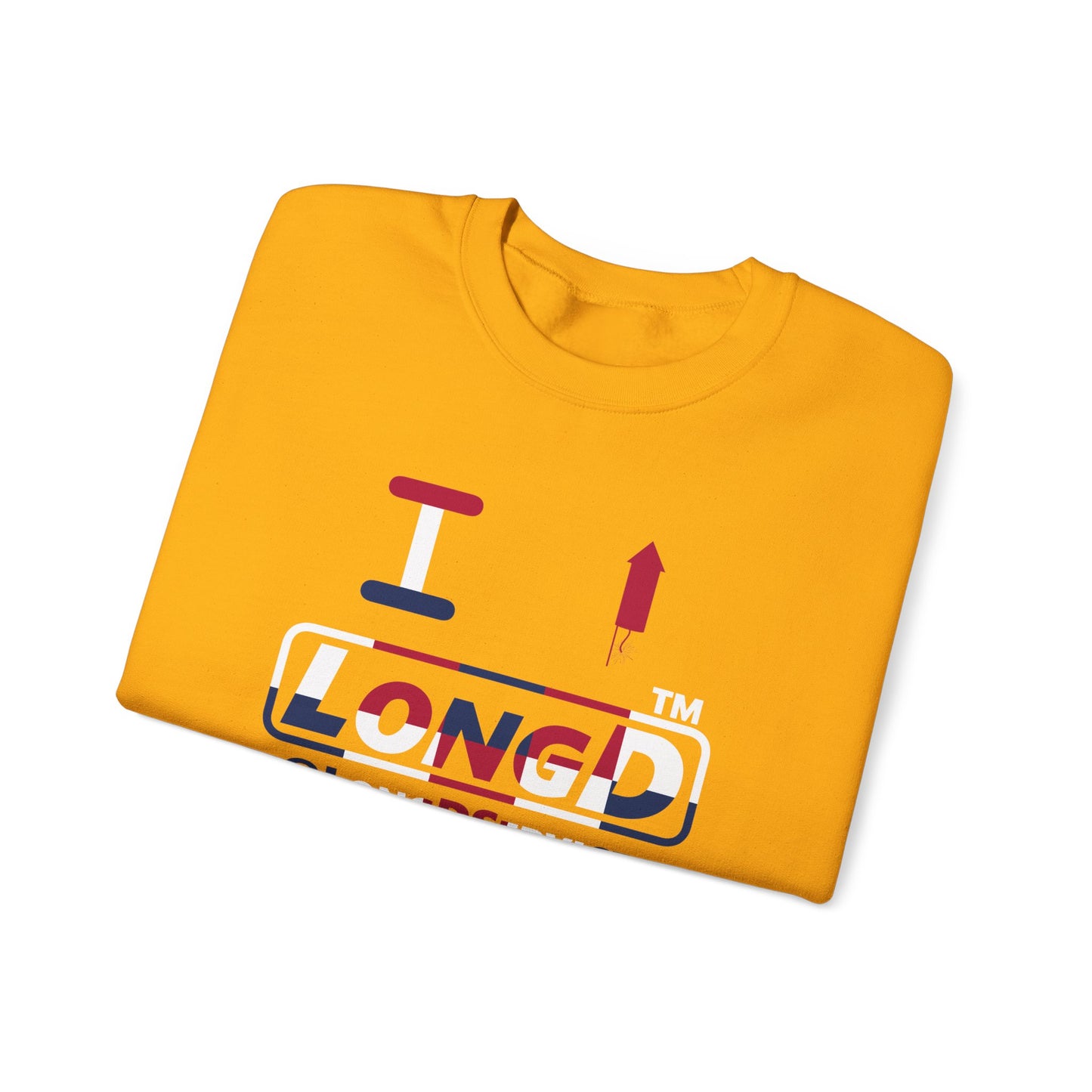 I firecracker LongD positive 2x5 tag logo crewneck sweatshirt