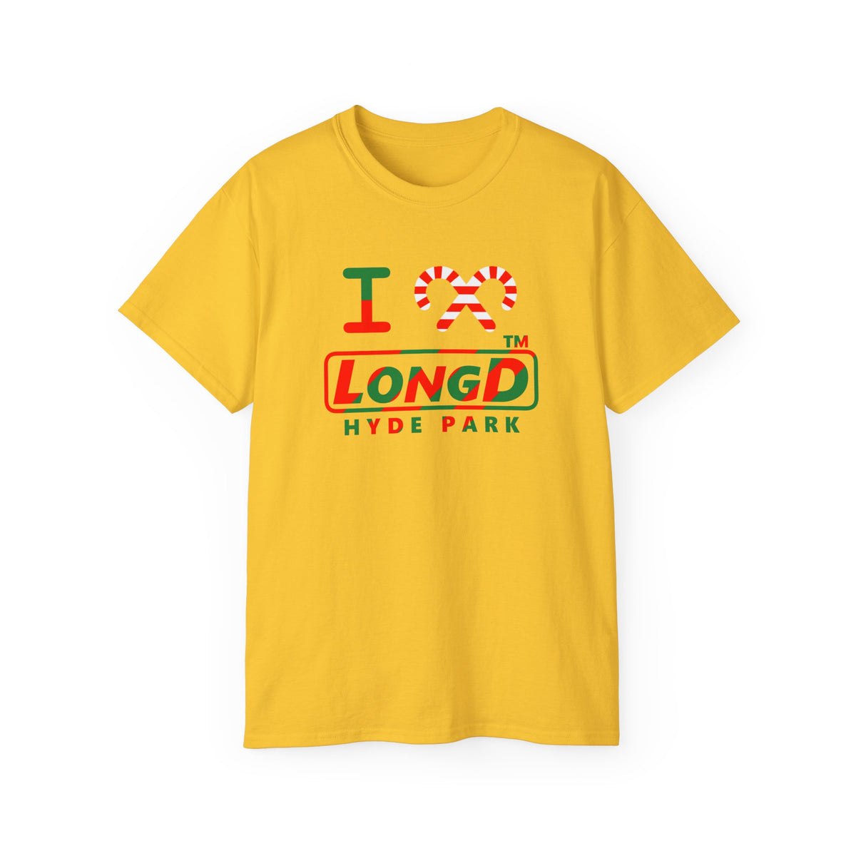 I candy cane LongD Hyde Park positive pixel-weighted 6-striped logo cotton tee