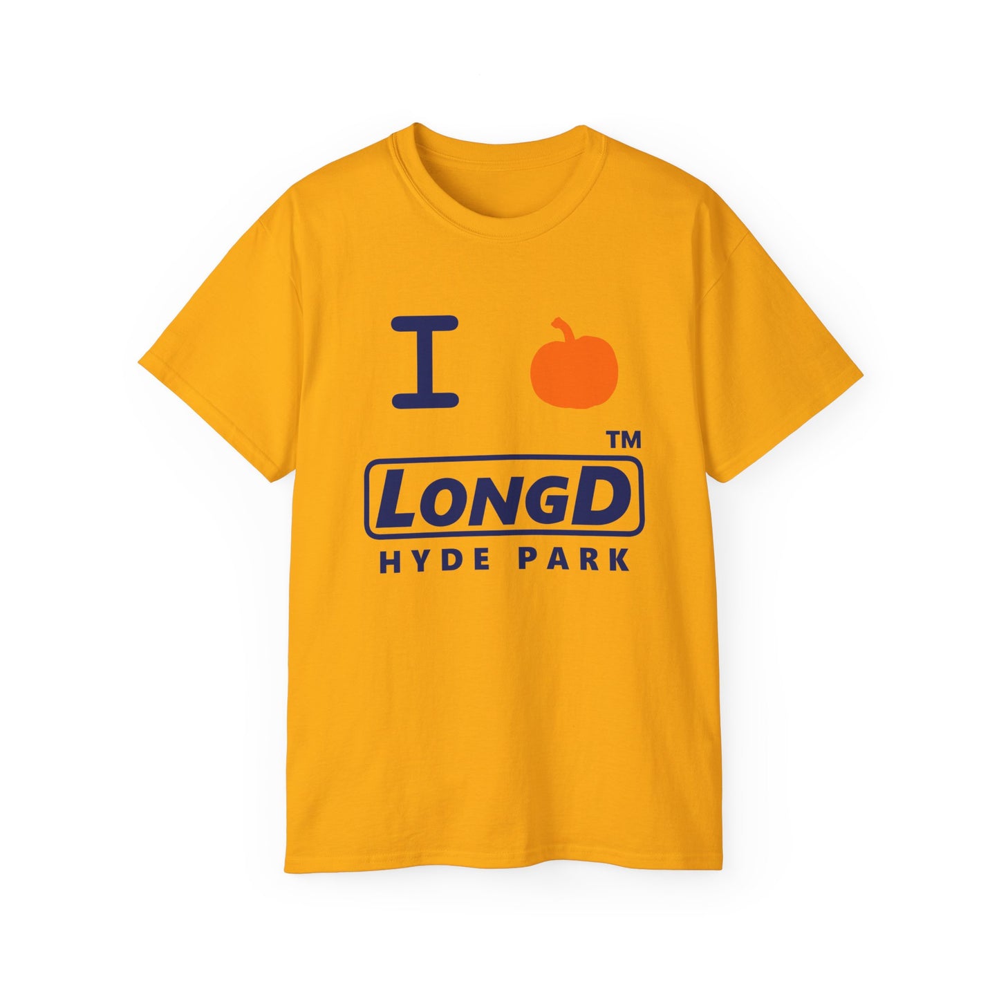 I Pumpkin LongD® Logo Cotton Tee positive blue basic Hyde Park logo