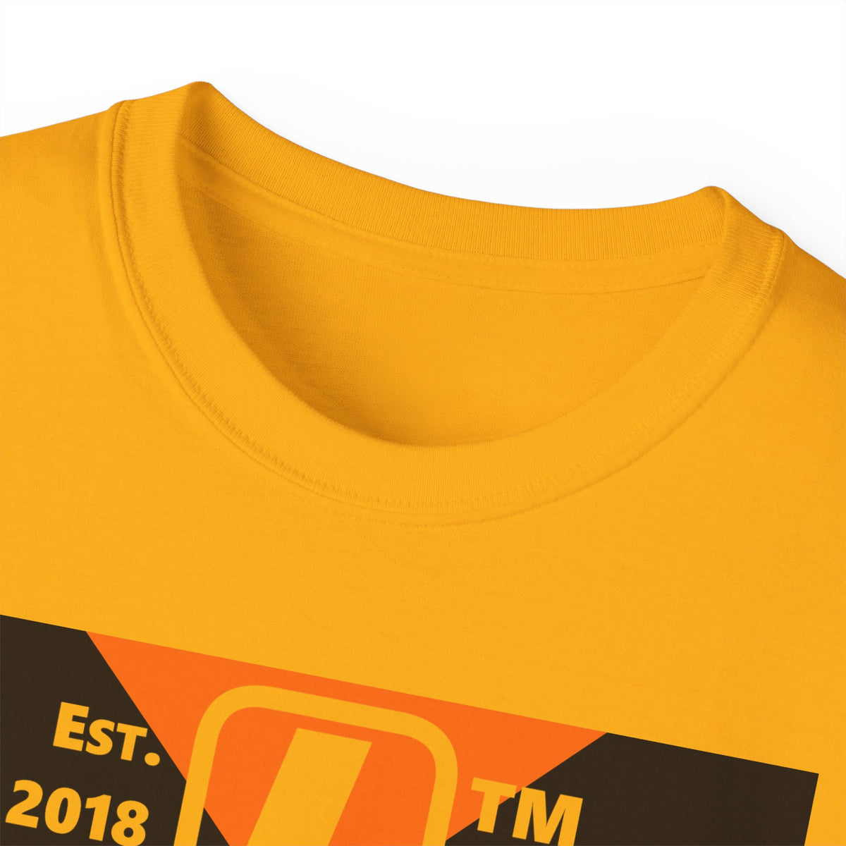 LongD Hyde Park negative upright mixed argyle logo (Halloween colors) cotton tee