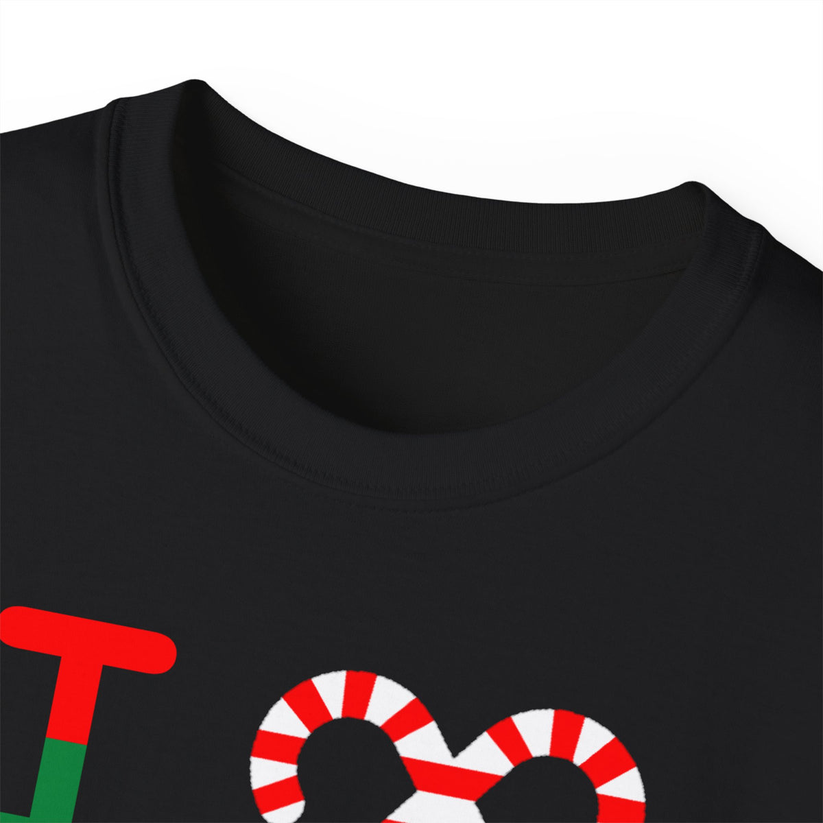 I candy cane LongD Chicago negative upright argyle logo cotton tee