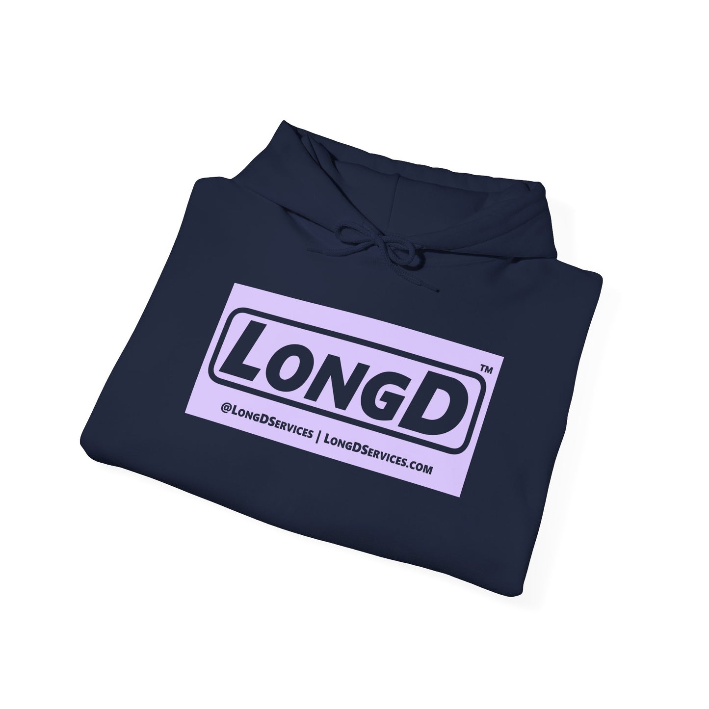 LongD® Logo Hoodie pastel negative purple text