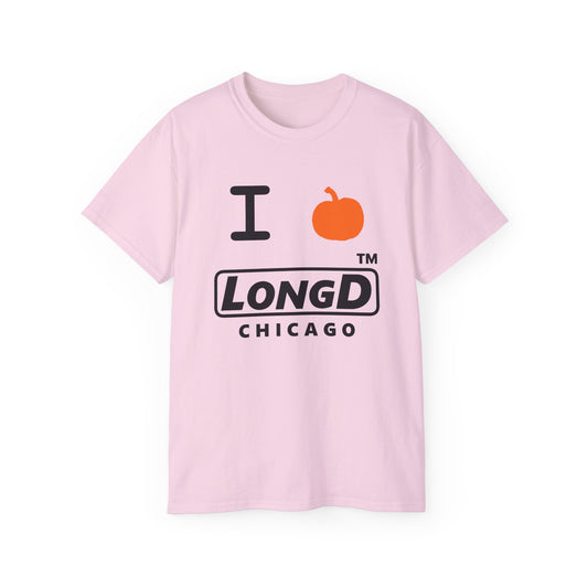 I Pumpkin LongD® Logo Cotton Tee positive black basic Chicago logo