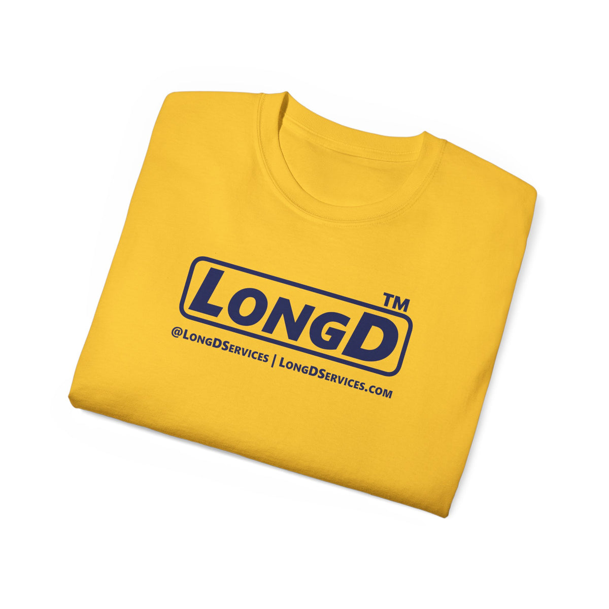 LongD Tag-domain positive official basic logo cotton tee