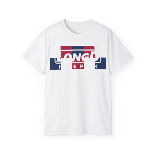 LongD negative 2x5 Hyde Park logo cotton tee (patriotic colors)