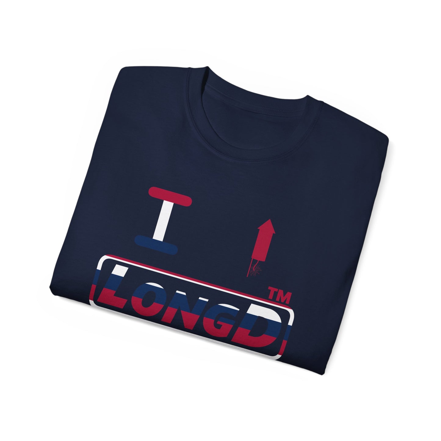 I firecracker LongD positive horizontal 6-striped Chicago logo cotton tee