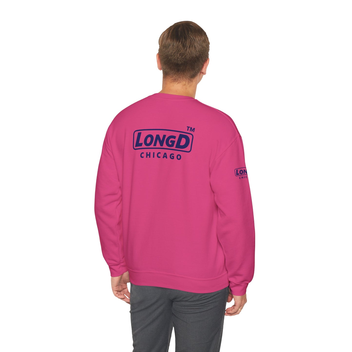 LongD official 4-print original logo crewneck sweatshirt