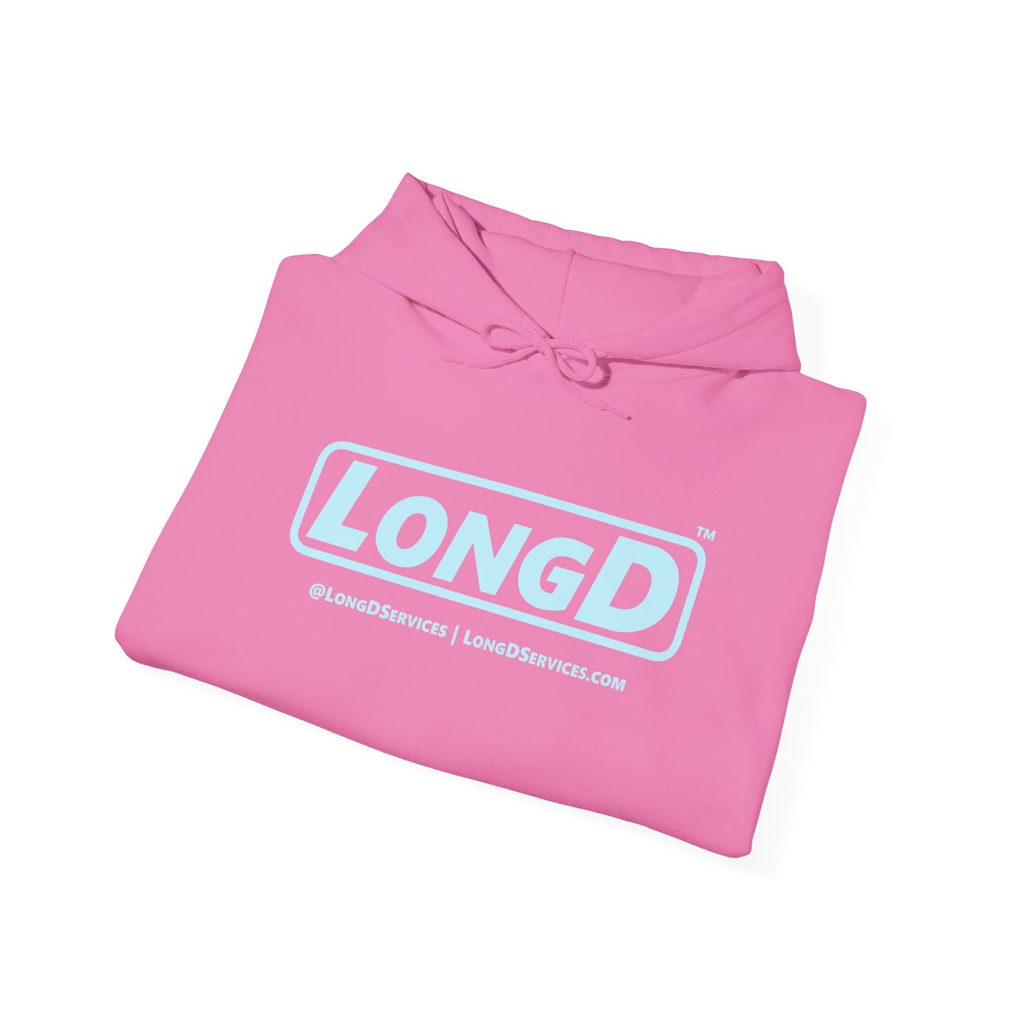 LongD® Logo Hoodie pastel blue text
