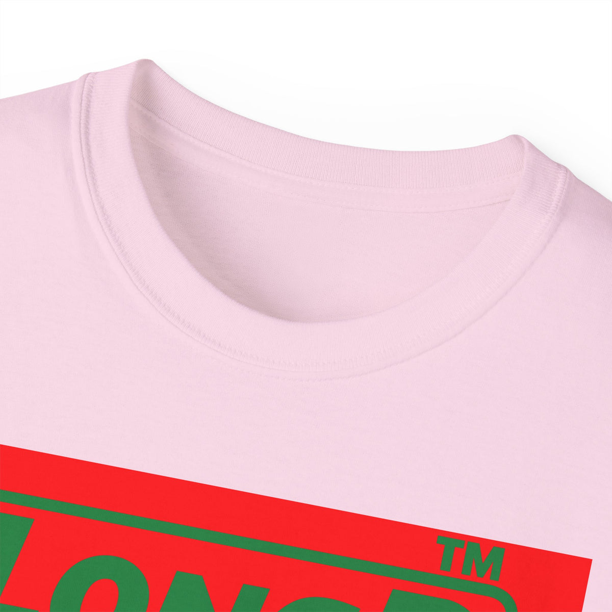 LongD Chicago logo positive green on negative red (Xmas colors) cotton tee