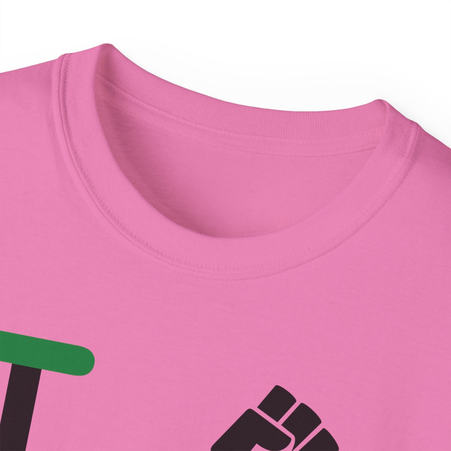 I fist LongD negative flag Hyde Park logo cotton tee