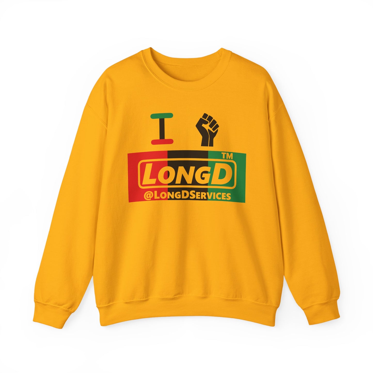 I fist LongD negative vertical 3-striped tag logo crewneck sweatshirt