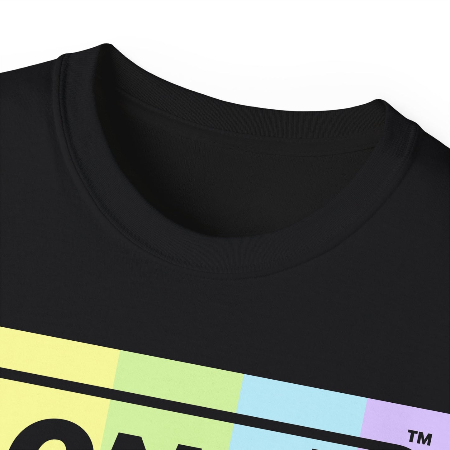 LongD® Logo Cotton Tee (Easter pastel spectrum in negative text)