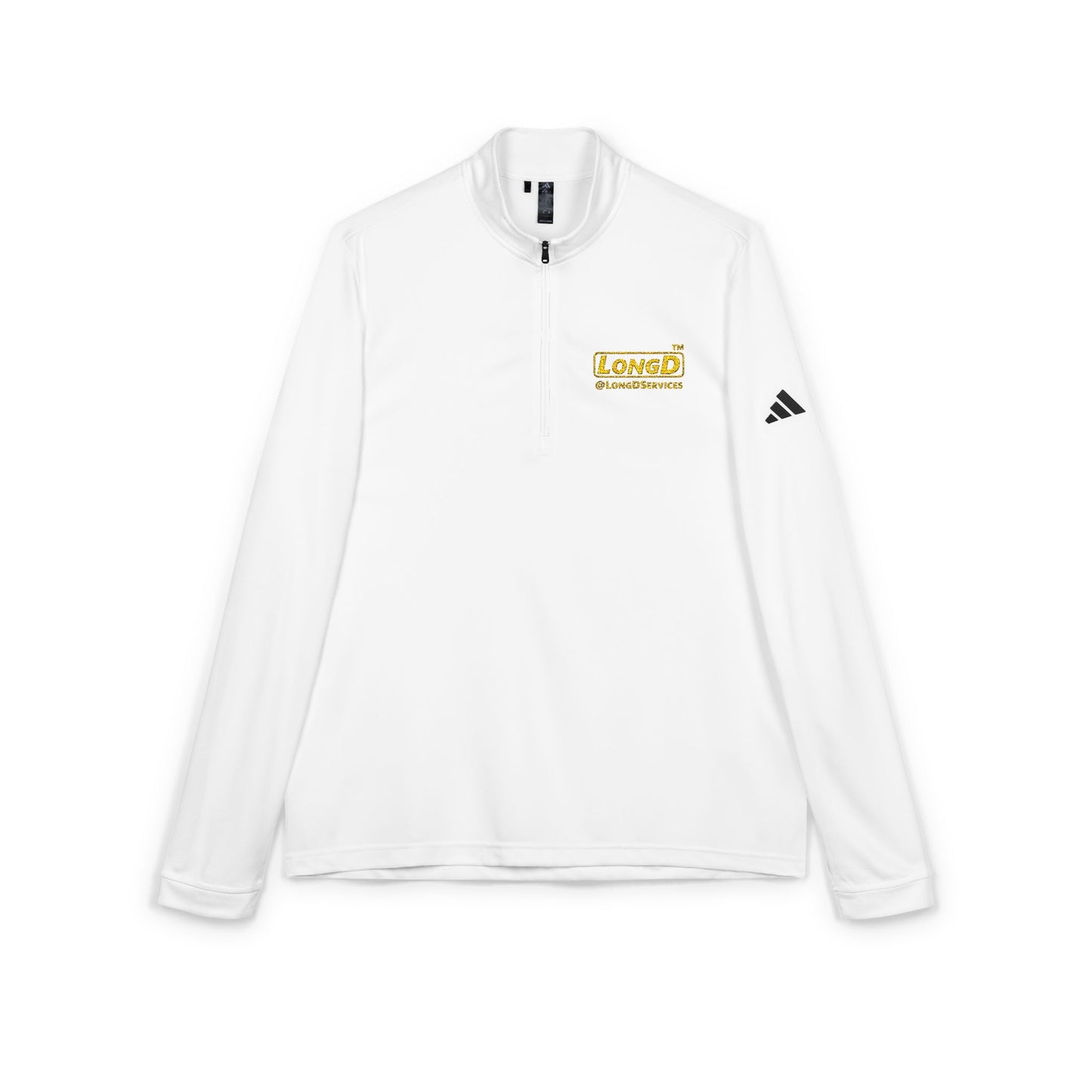 Embroidered adidas® Quarter-Zip Pullover alternate basic logo