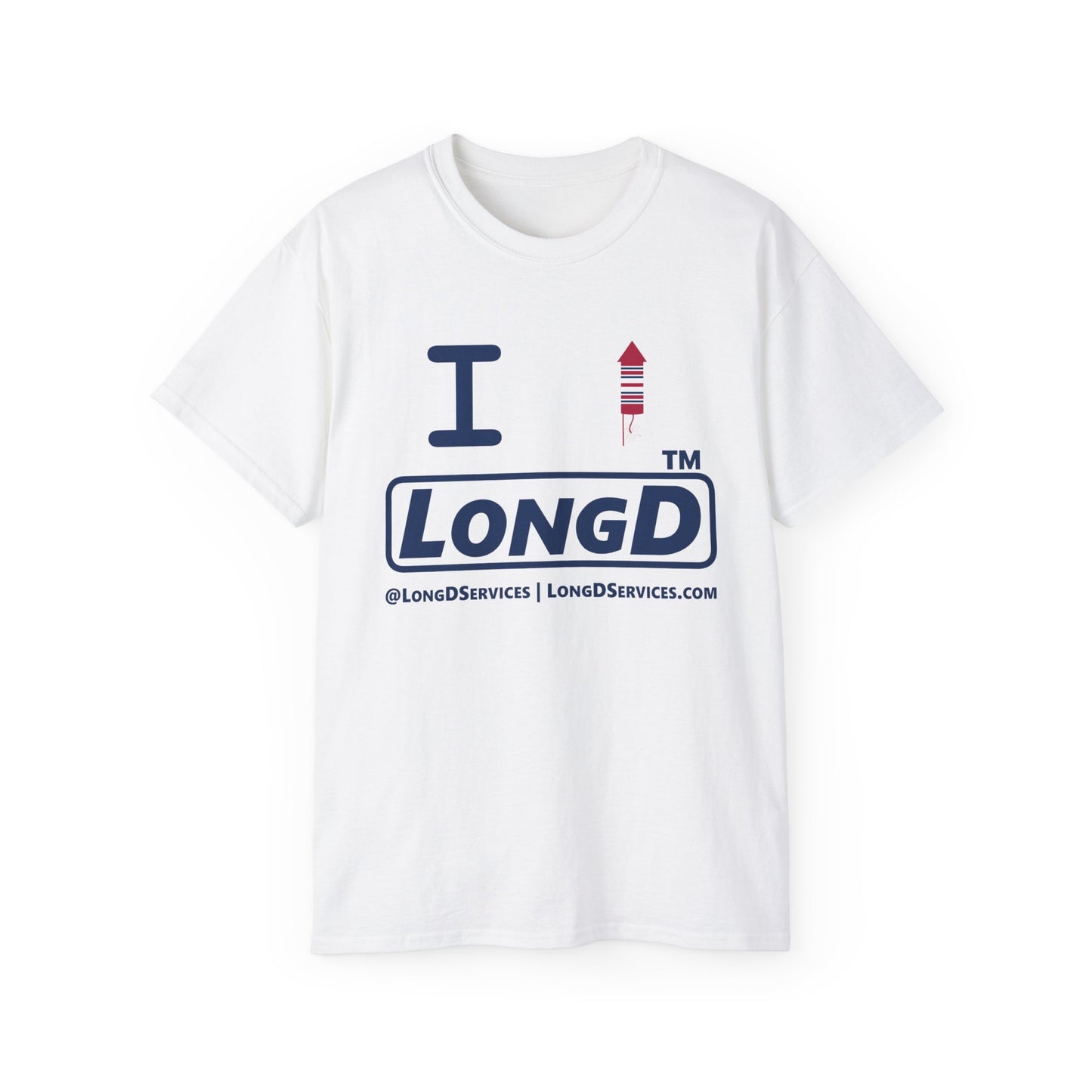 I firecracker LongD official basic tag-domain logo cotton tee