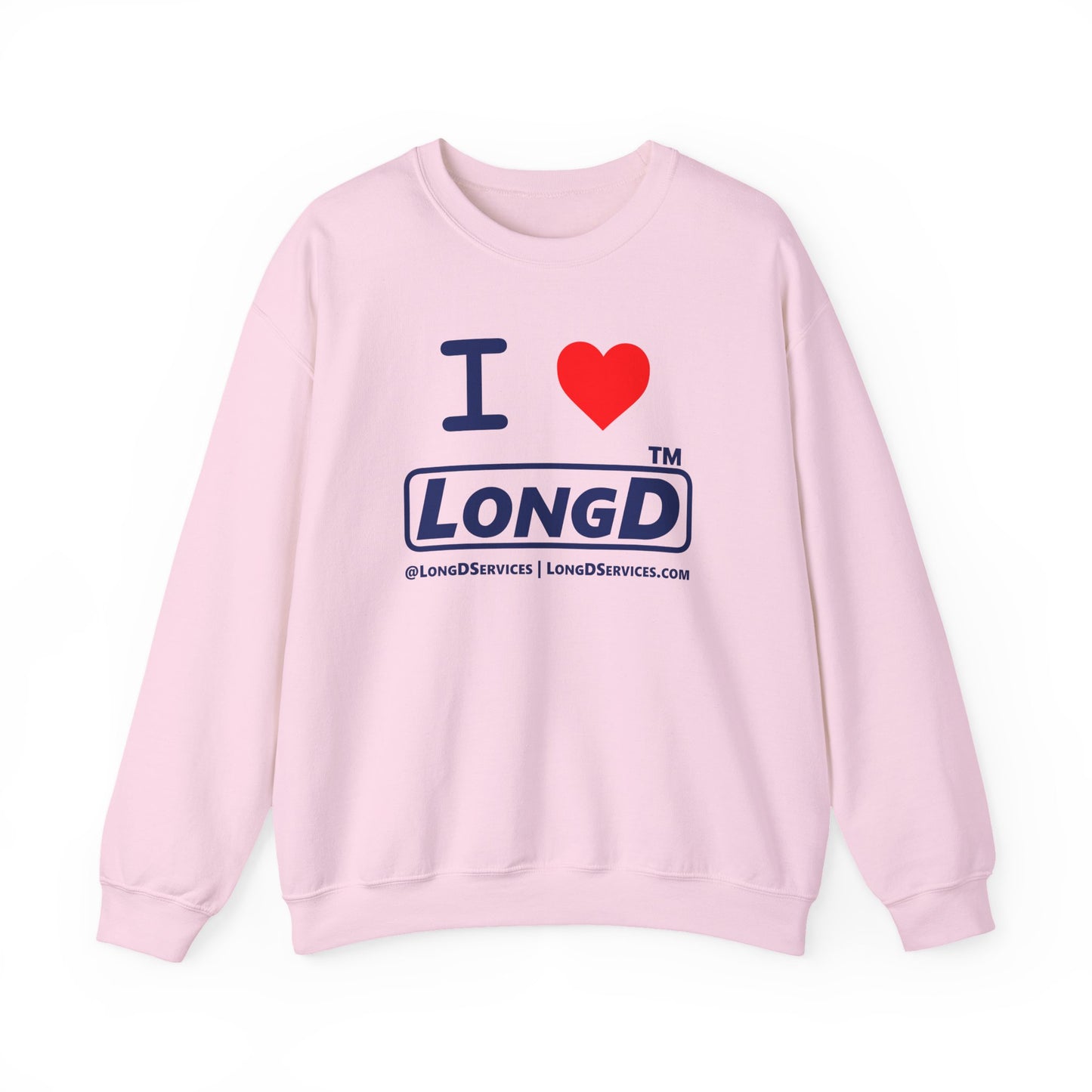 I Luv LongD Tag-domain positive official basic logo crewneck sweatshirt
