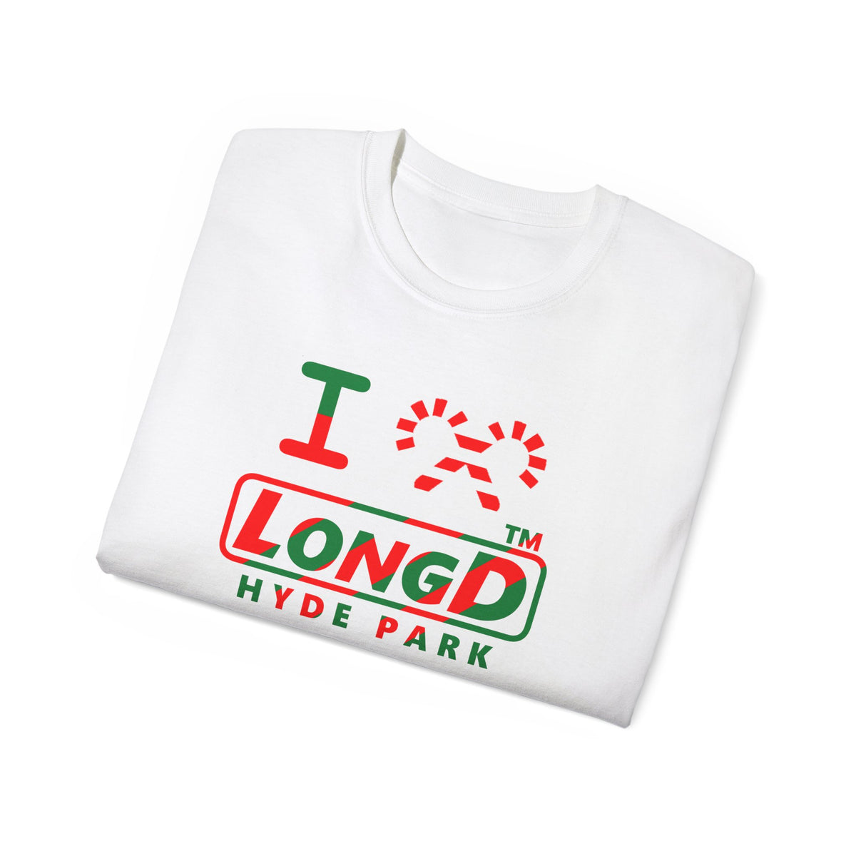 I candy cane LongD Hyde Park positive pixel-weighted 6-striped logo cotton tee