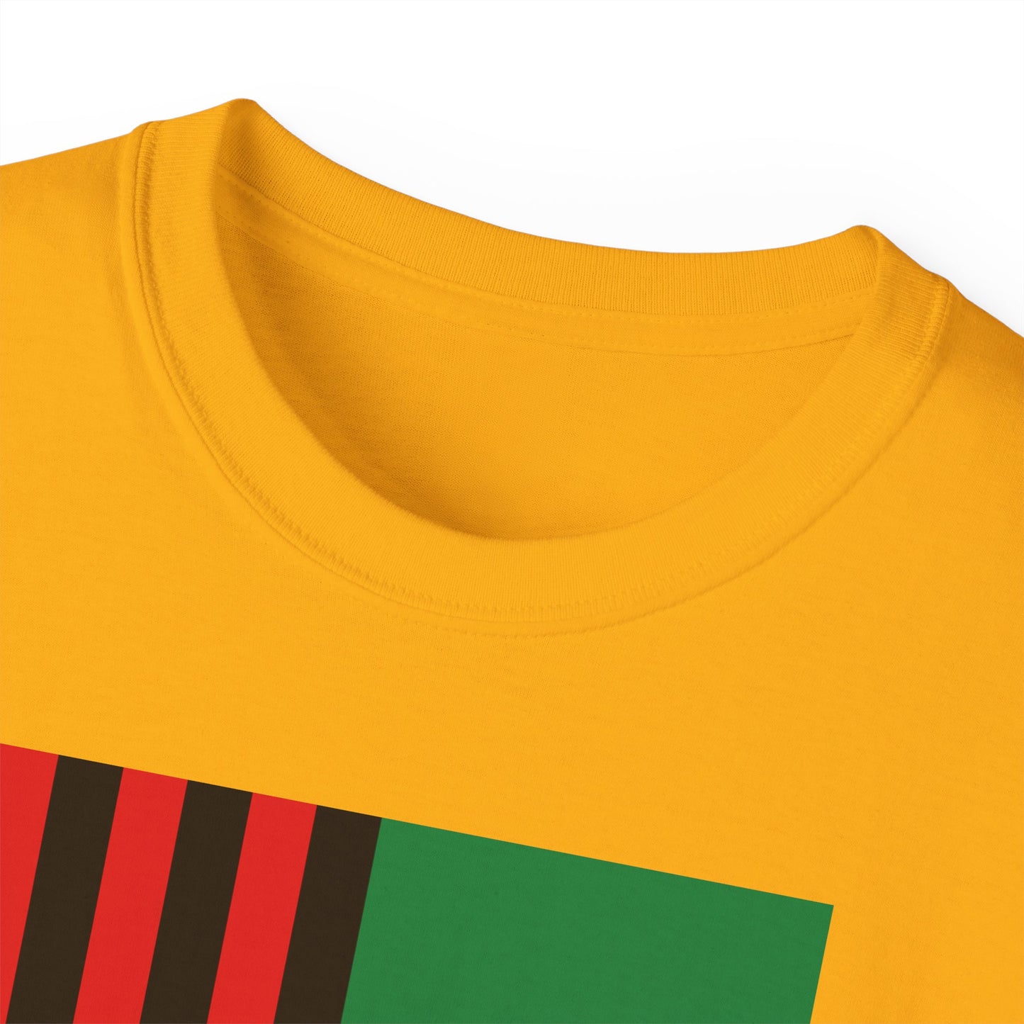 LongD® Logo Cotton Tee Juneteenth vertical African-American flag negative text