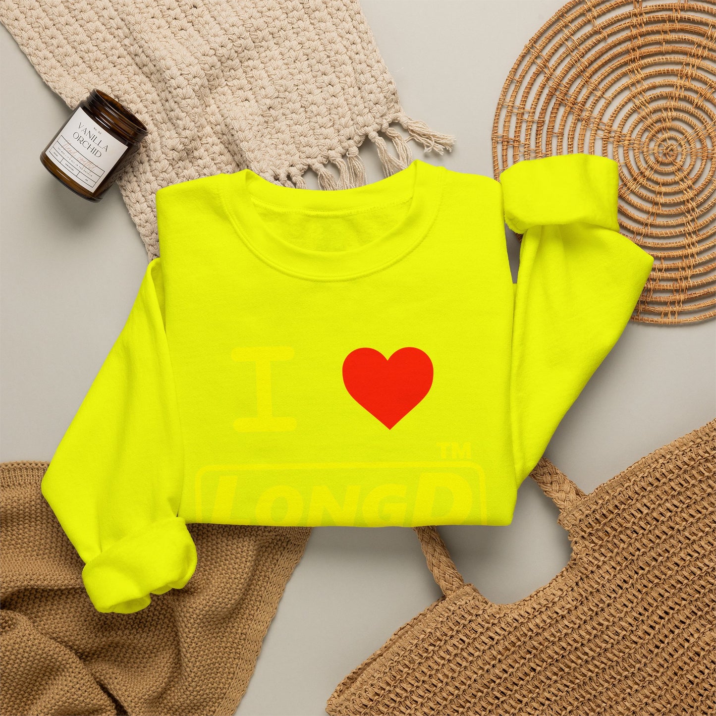 I Luv LongD Tag-domain positive alternate basic logo crewneck sweatshirt