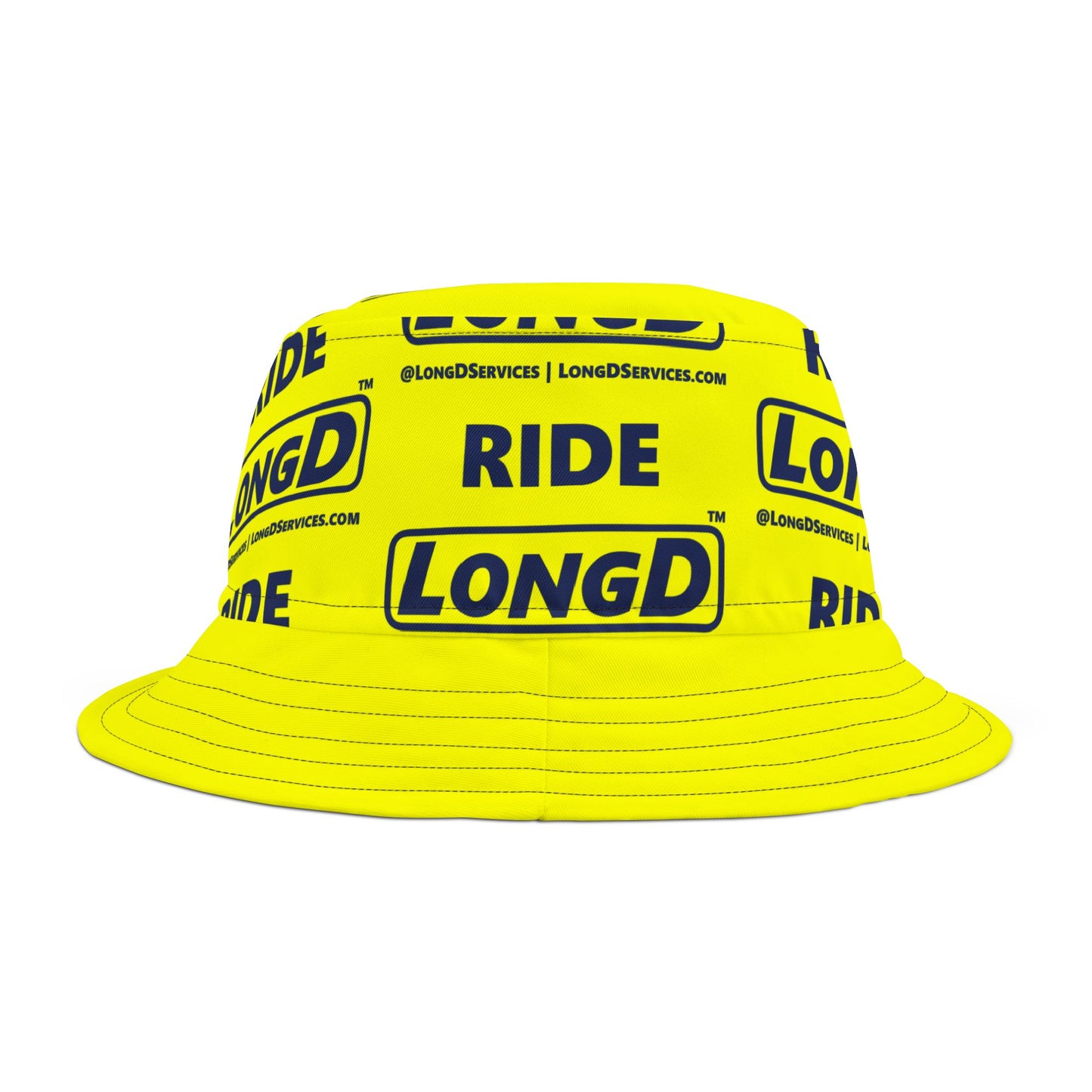 Repeat Grid of Ride LongD Official Logo Bucket Hat
