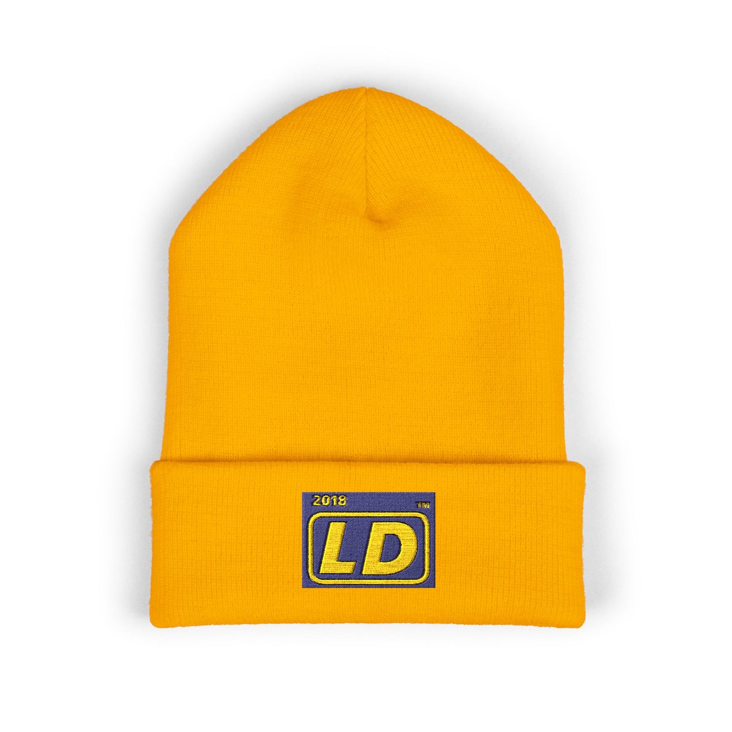 Embroidered Classic Cuffed Beanie reverse official logo initials