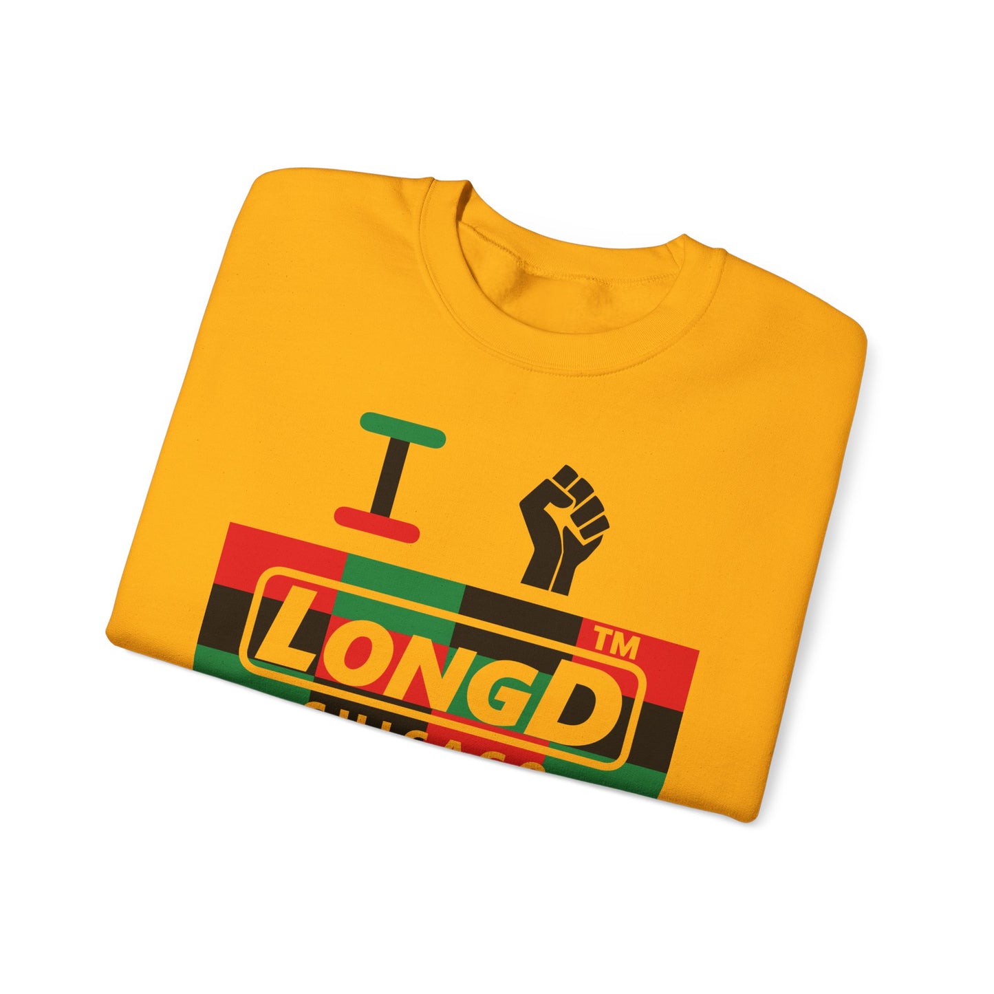 I fist LongD negative 3x4 Chicago logo crewneck sweatshirt