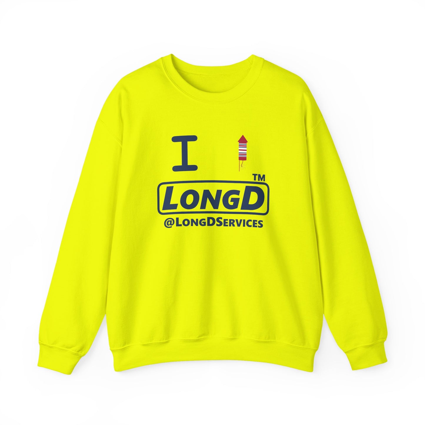 I firecracker LongD official basic tag logo crewneck sweatshirt