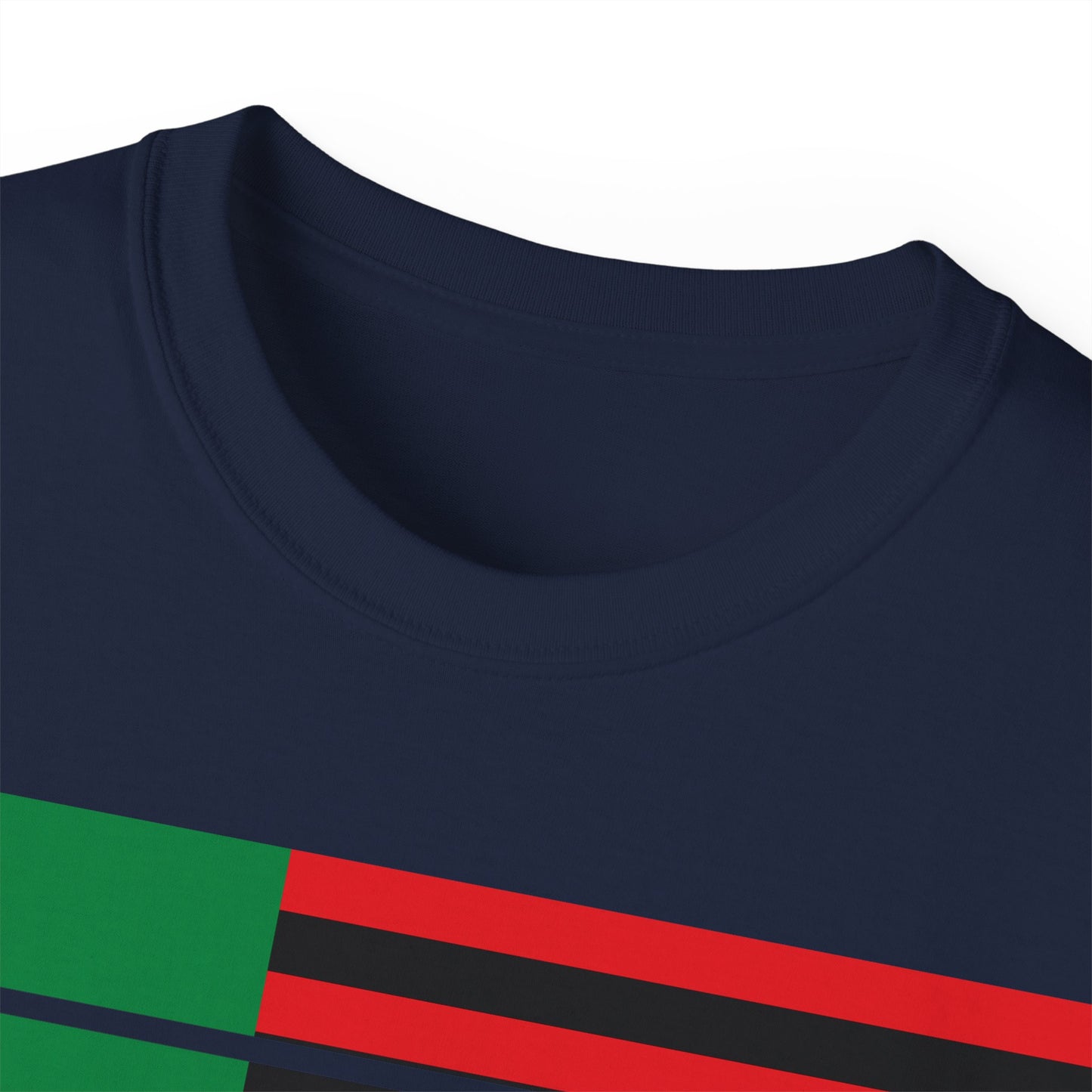 LongD® Logo Cotton Tee Juneteenth negative flag