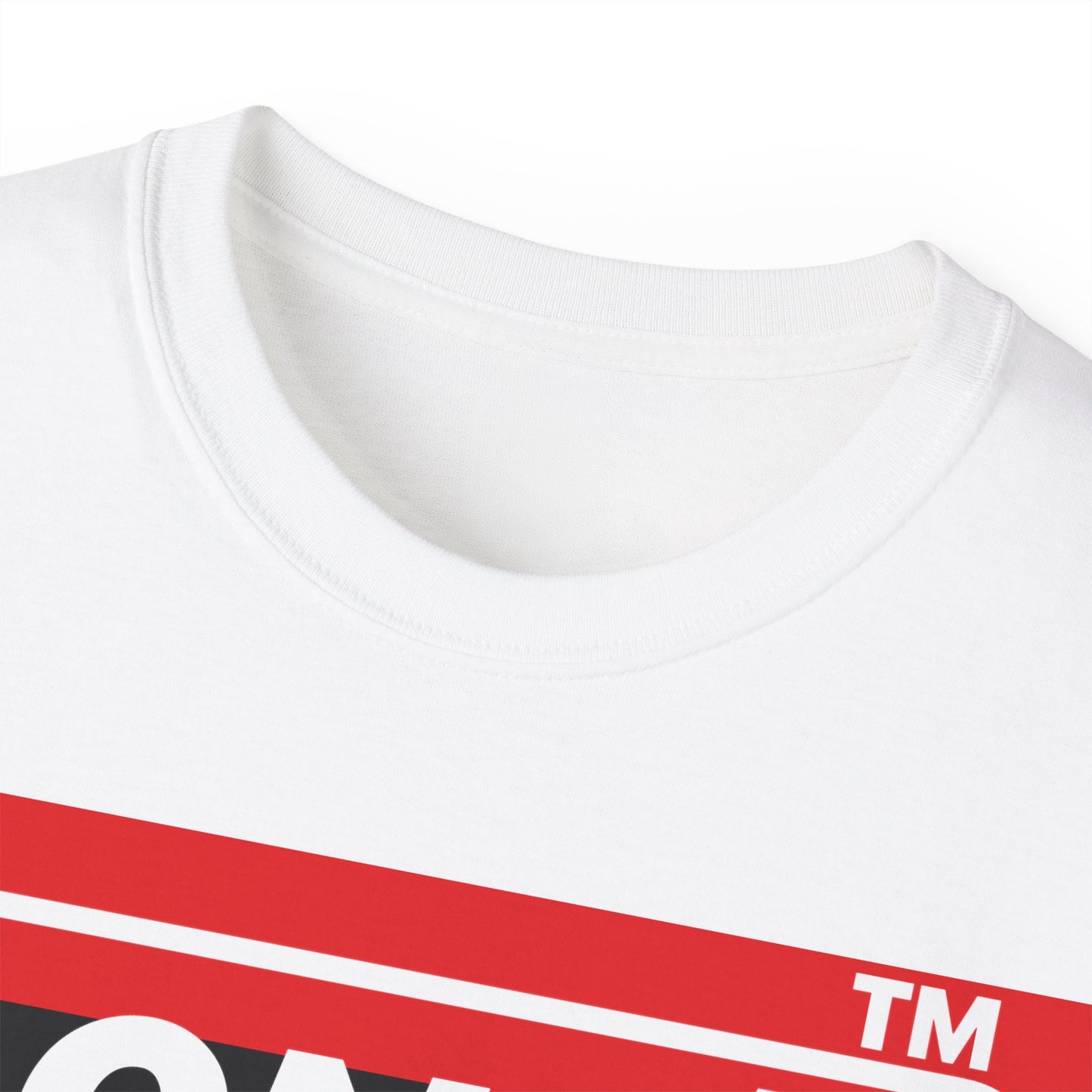 LongD negative horizontal 3-striped Chicago logo cotton tee (Juneteenth colors)