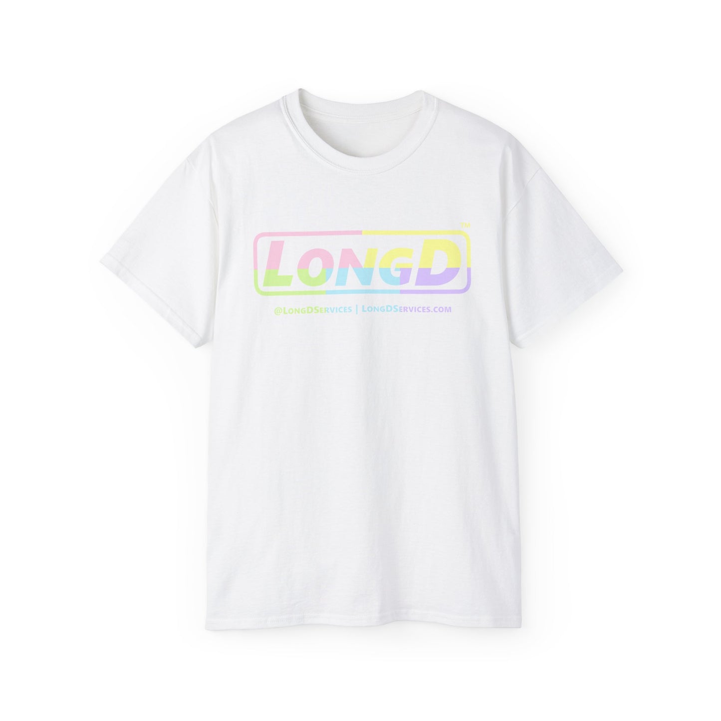 LongD® Logo Cotton Tee (Easter pastel variety in positive text)