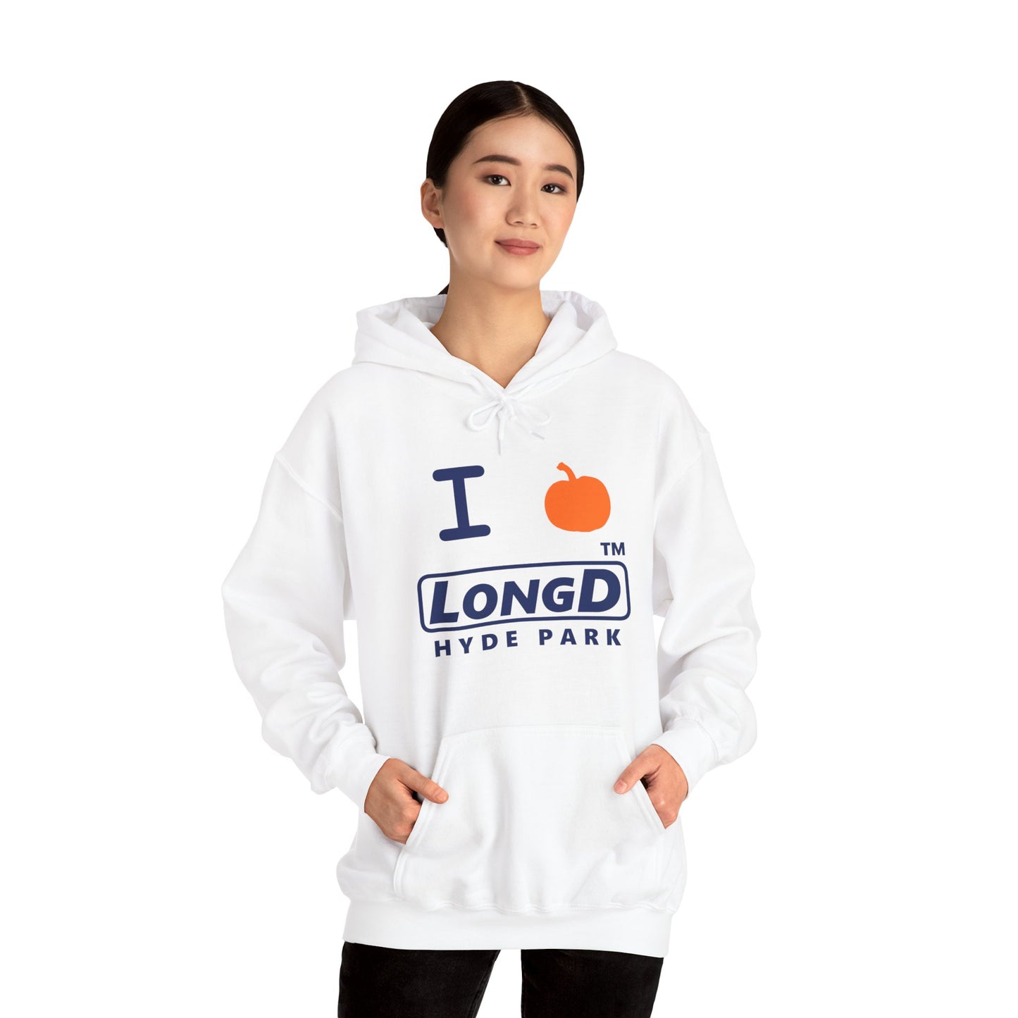 I Pumpkin LongD® Logo Hoodie blue basic Hyde Park logo