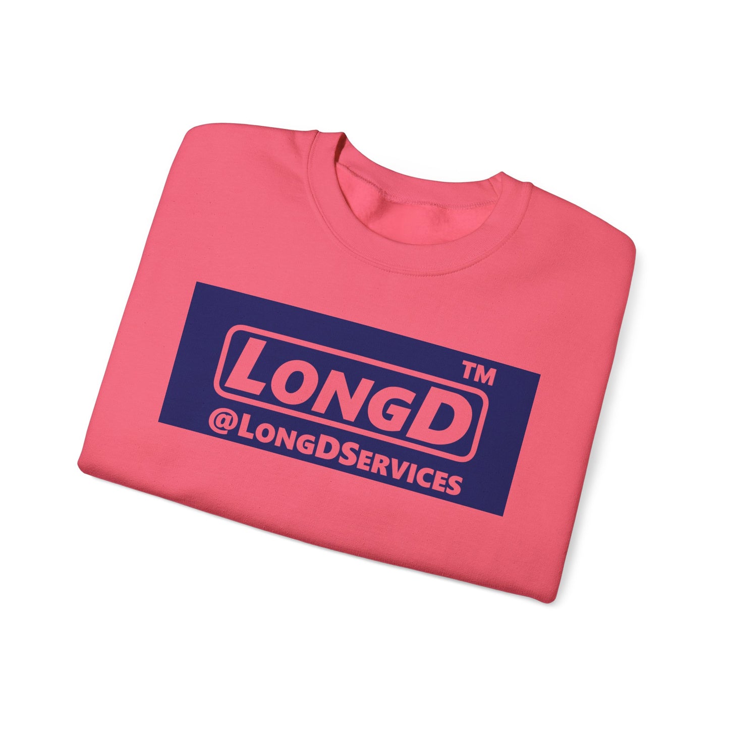 LongD negative official Tag logo crewneck sweatshirt