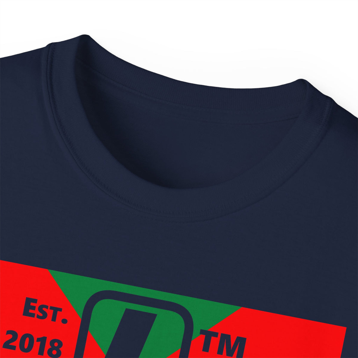LongD Chicago negative upright downward chevron logo (Xmas colors) cotton tee