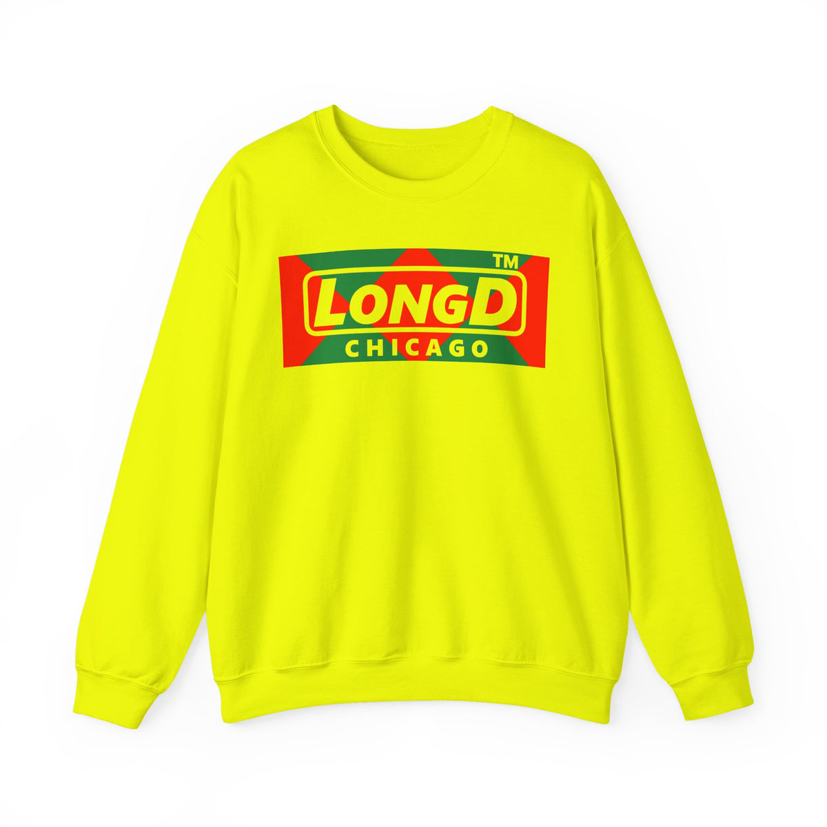 LongD Chicago negative big argyle logo (Xmas colors) crewneck sweatshirt