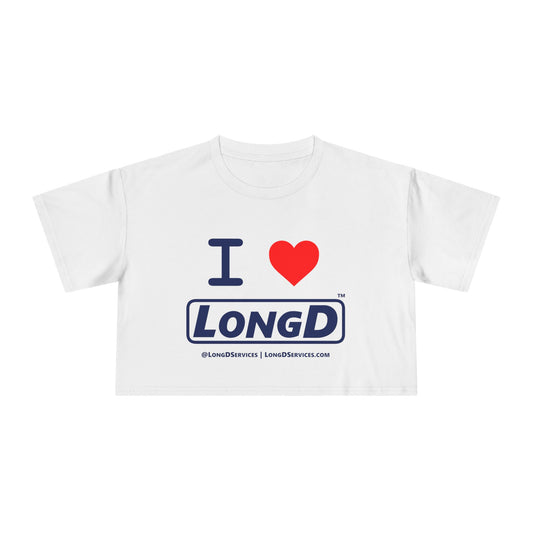 I Luv LongD Logo Women's Crop Tee (positive official)