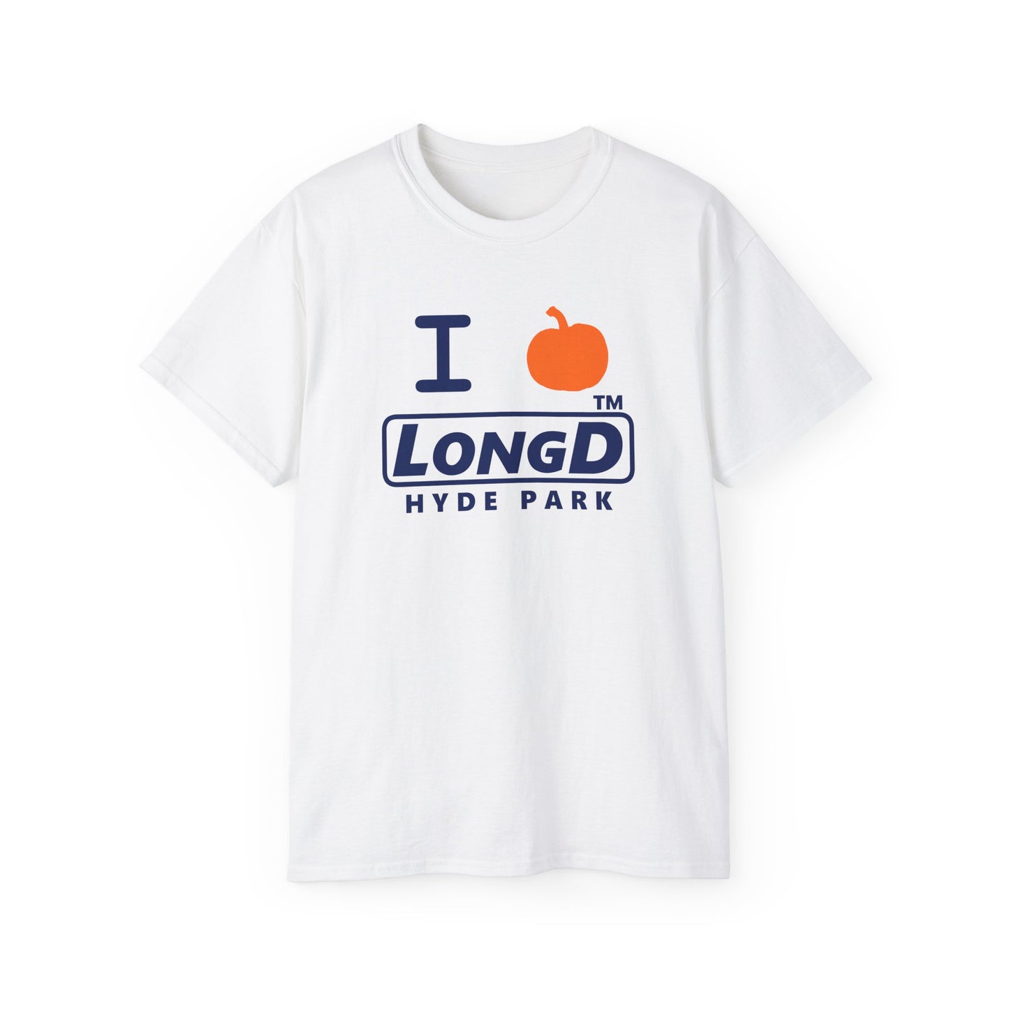 I pumpkin LongD Hyde Park positive basic Navy (002060) front-back logo cotton tee