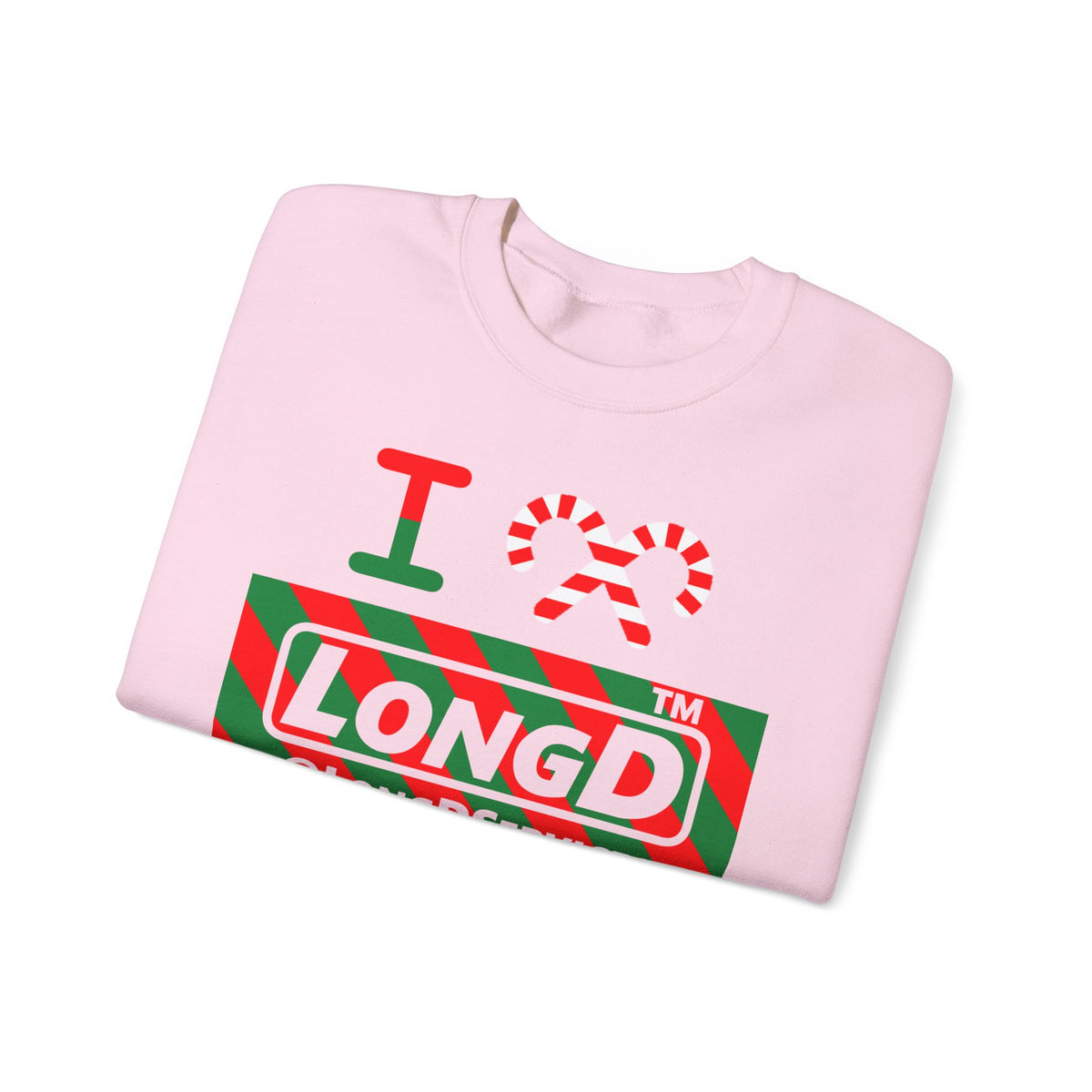 I candy cane LongD Tag negative 12-striped 4-print logo crewneck sweatshirt