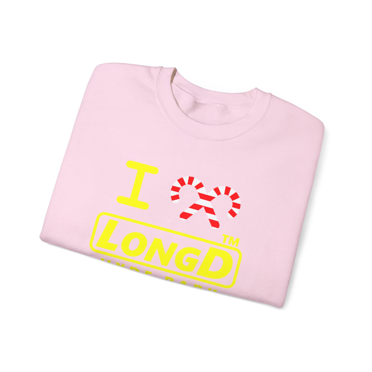 I candy cane LongD Hyde Park positive alternate basic yellow logo crewneck sweatshirt