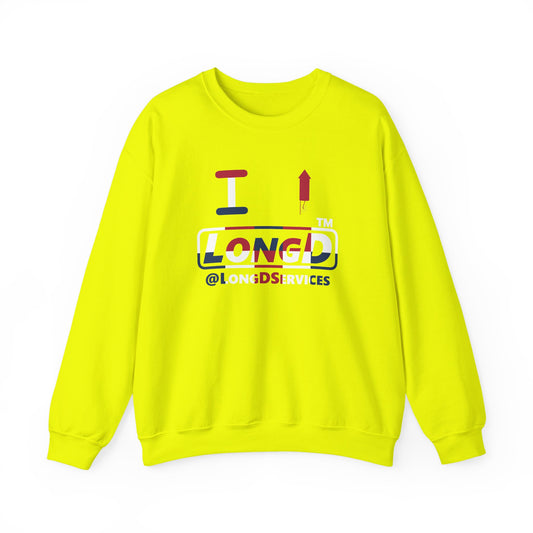 I firecracker LongD positive 2x5 tag logo crewneck sweatshirt