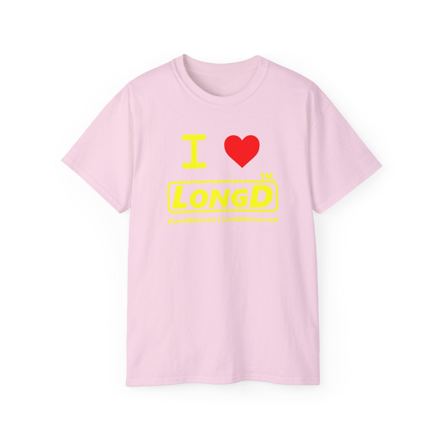 I Luv LongD Tag-domain positive alternate basic logo cotton tee