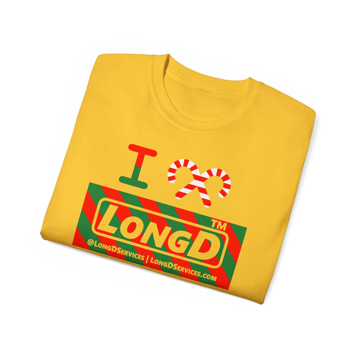 I candy cane LongD Tag-domain negative 12-striped 4-print logo cotton tee