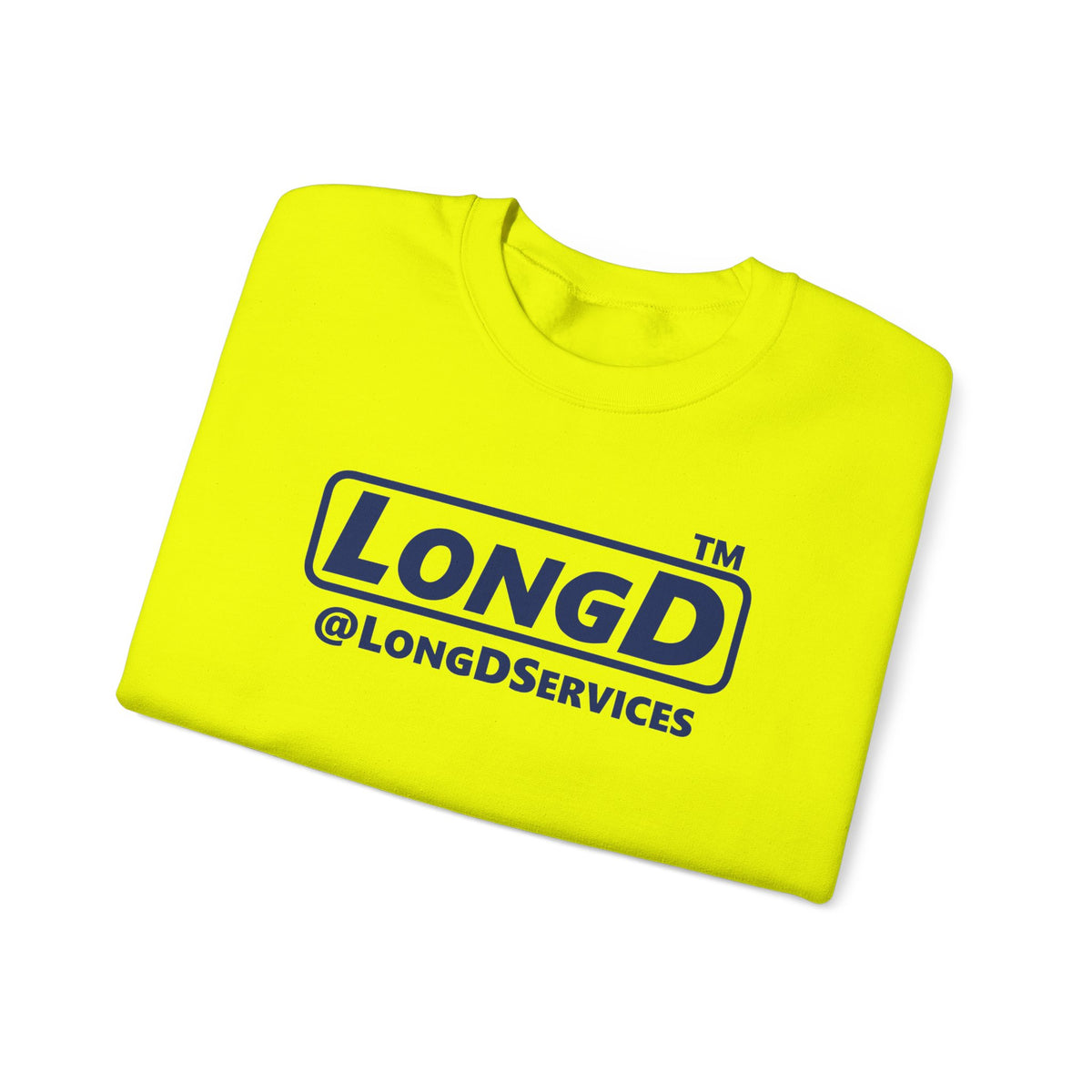 LongD Tag positive basic Navy (002060) logo crewneck sweatshirt