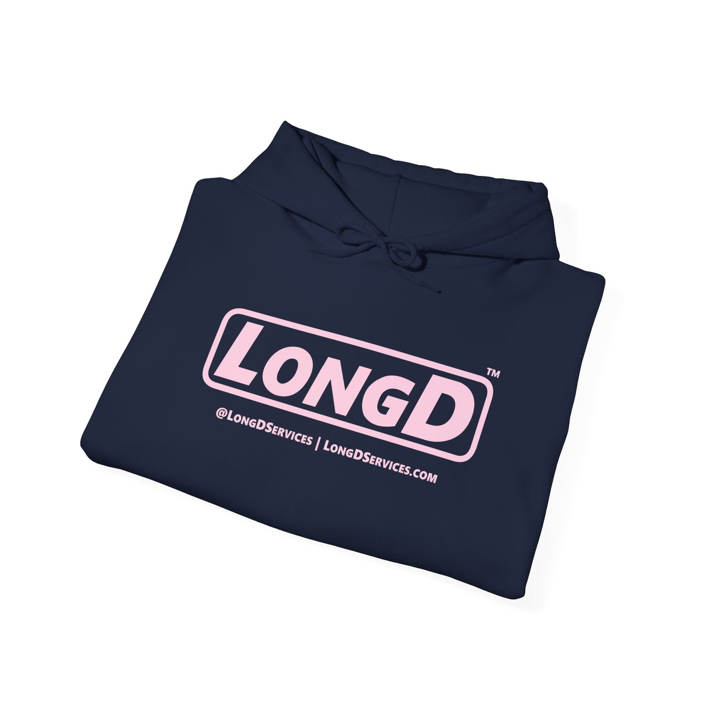 LongD® Logo Hoodie pastel pink text