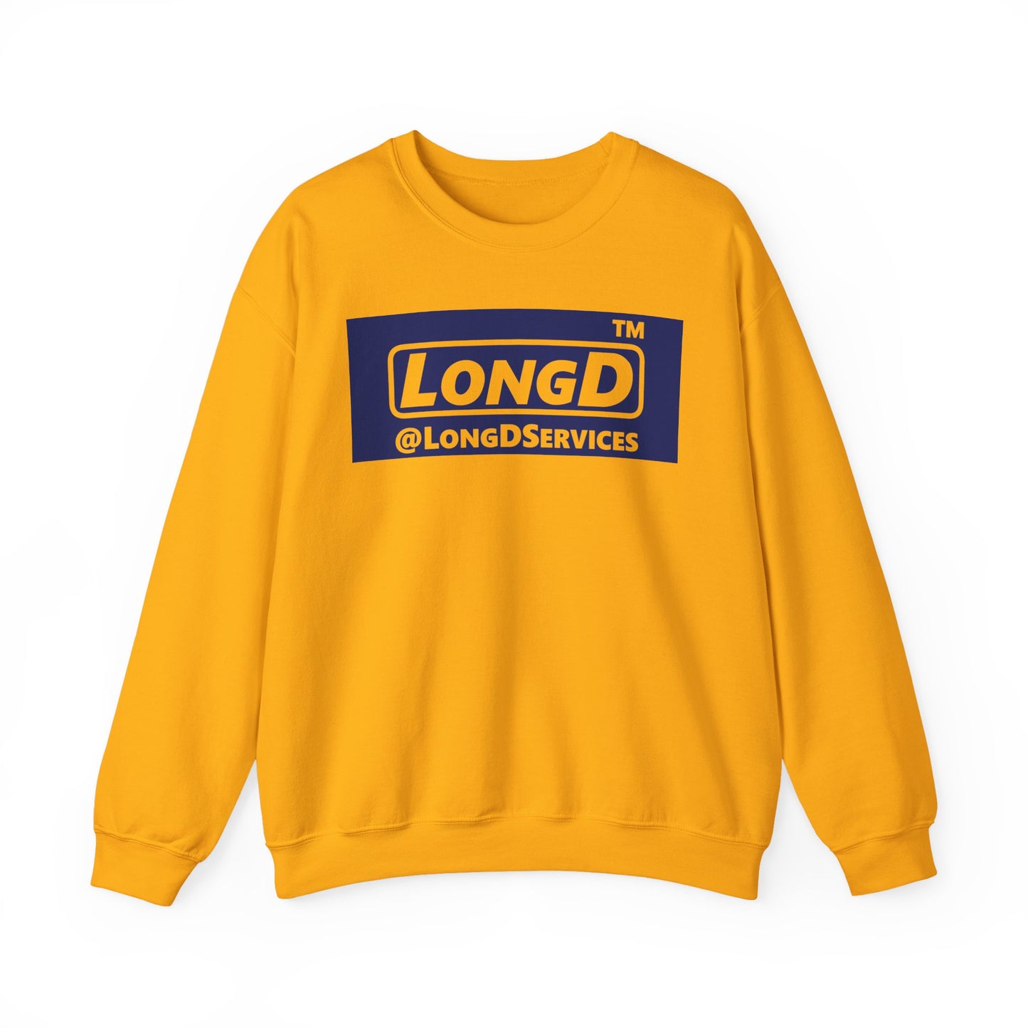 LongD negative official Tag logo crewneck sweatshirt