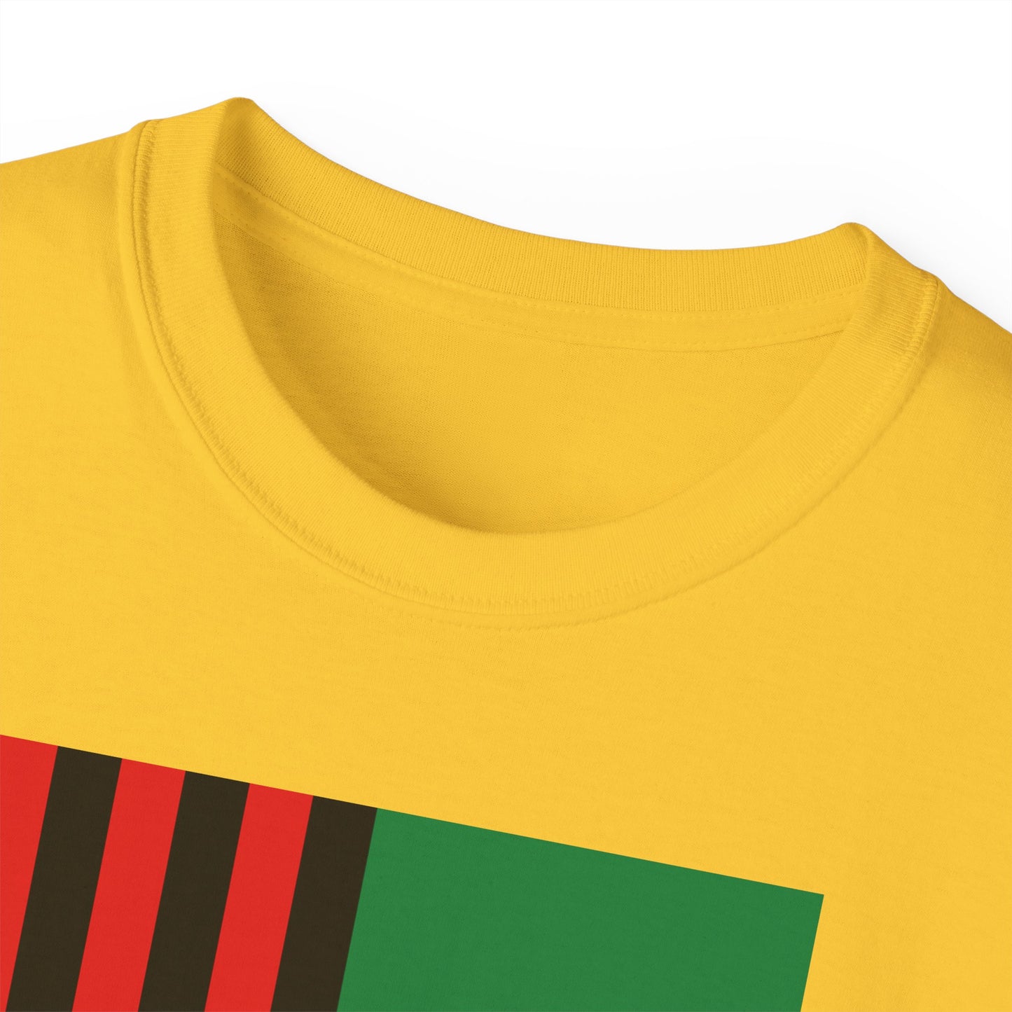LongD® Logo Cotton Tee Juneteenth vertical African-American flag negative text
