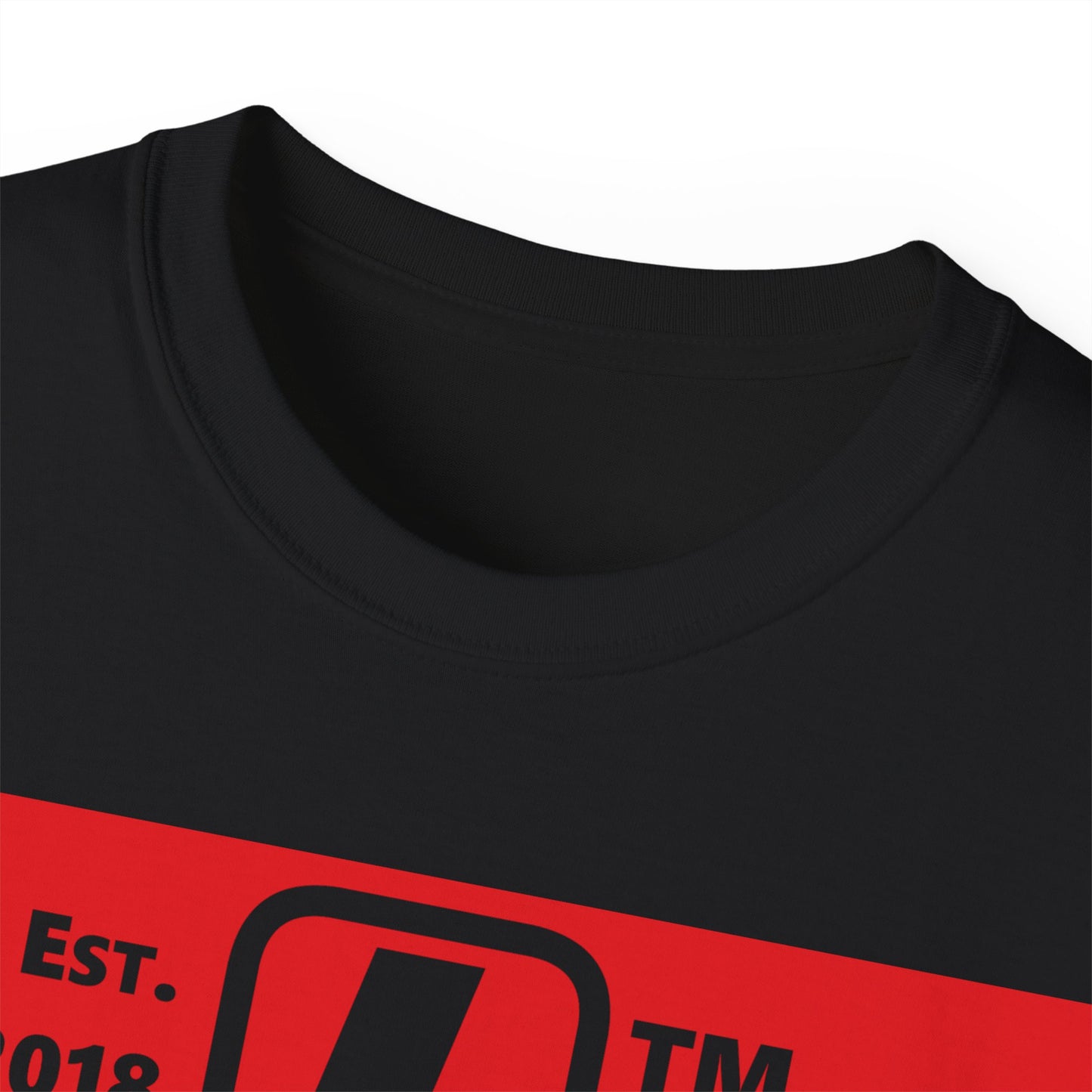 LongD Cotton Tee negative horizontal striped Hyde Park upright logo (Juneteenth colors)