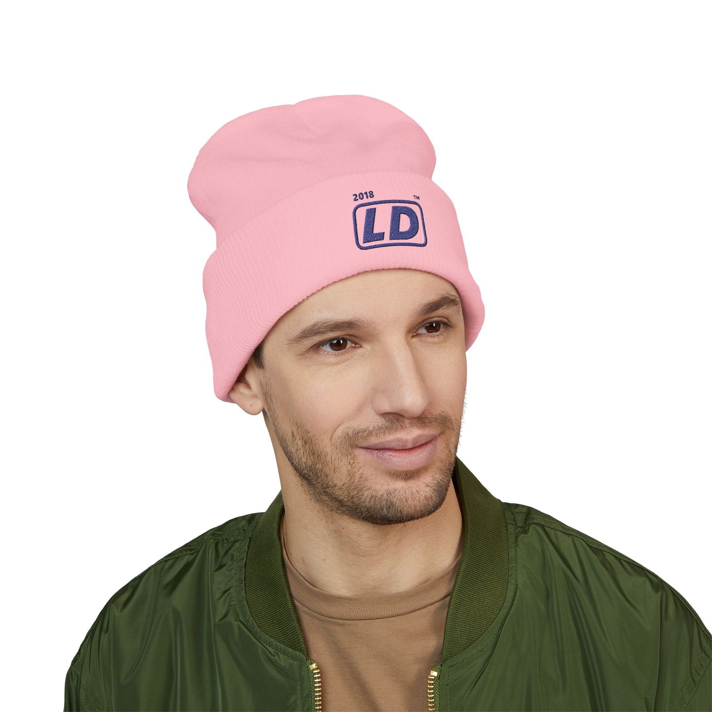 Embroidered Classic Cuffed Beanie basic official logo initials