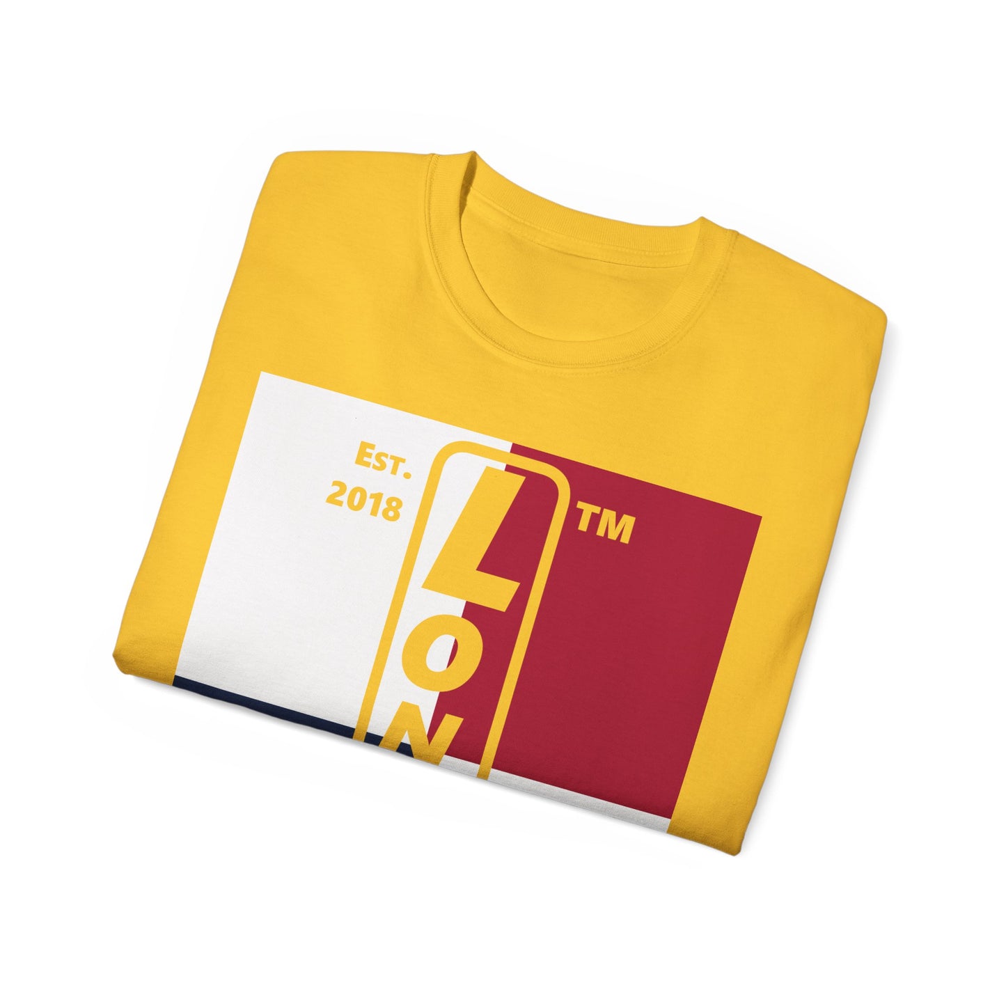 LongD cotton tee negative quarters Chicago upright logo (Patriotic colors)