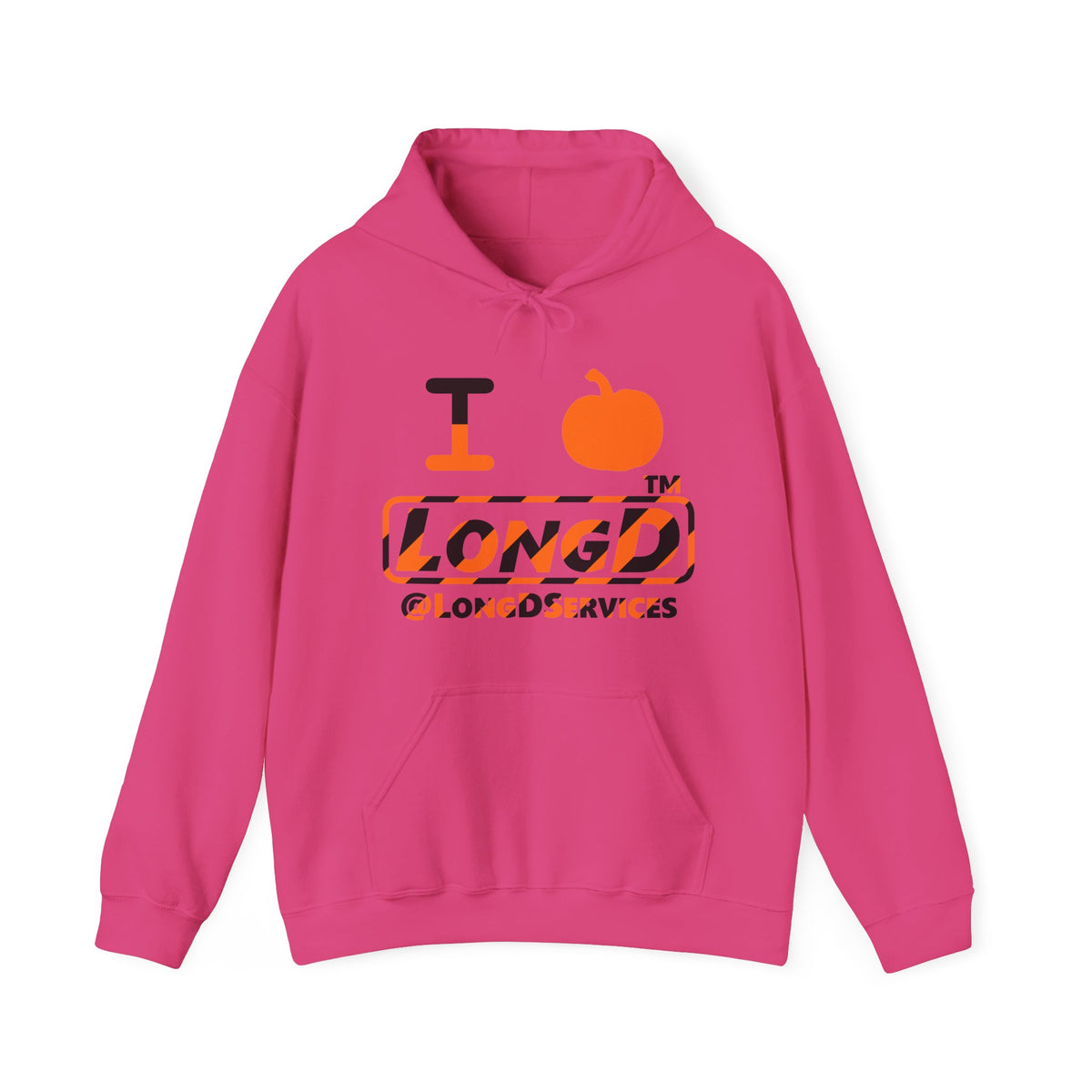 I pumpkin LongD Tag positive 12-striped logo hoodie