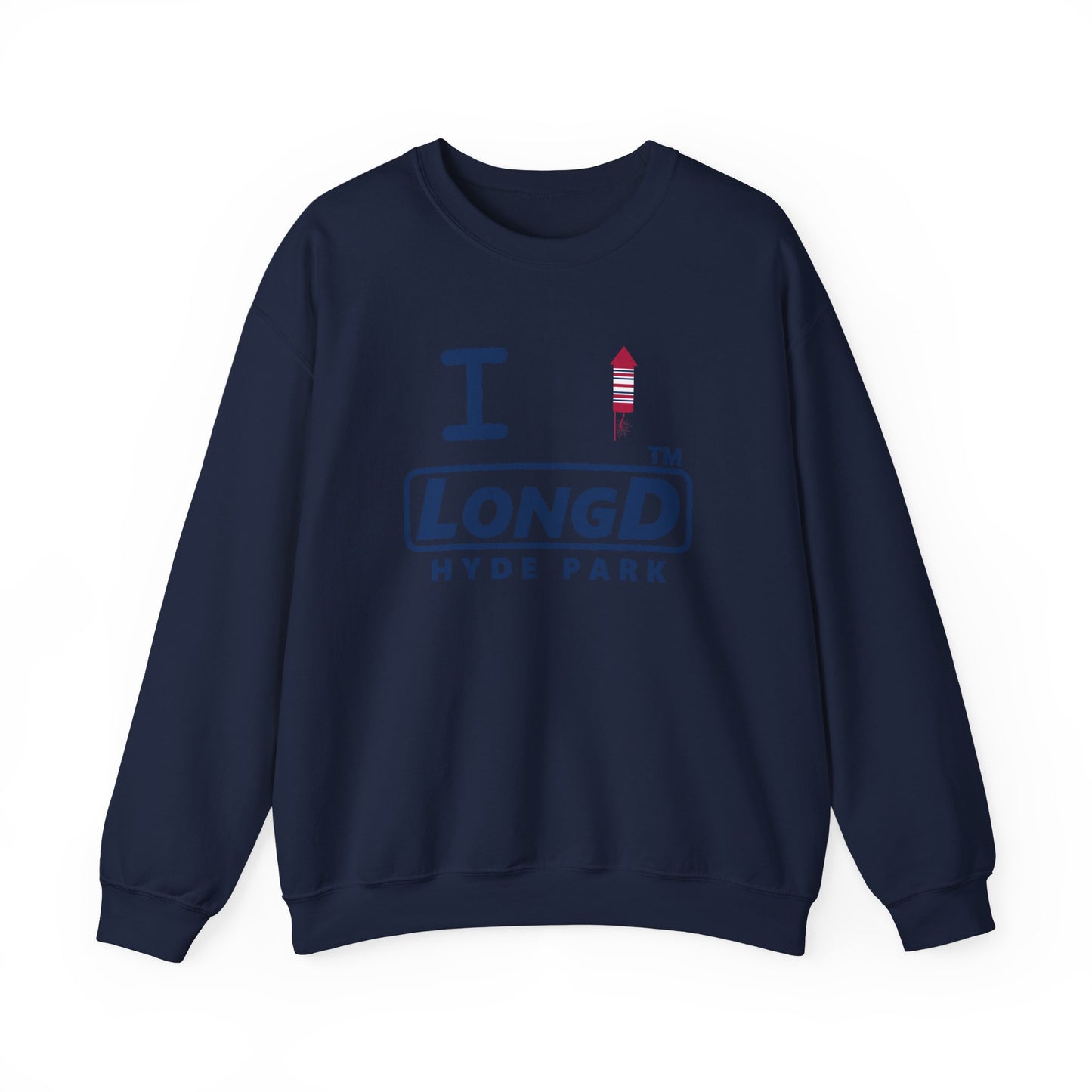 I firecracker LongD official basic Hyde Park logo crewneck sweatshirt