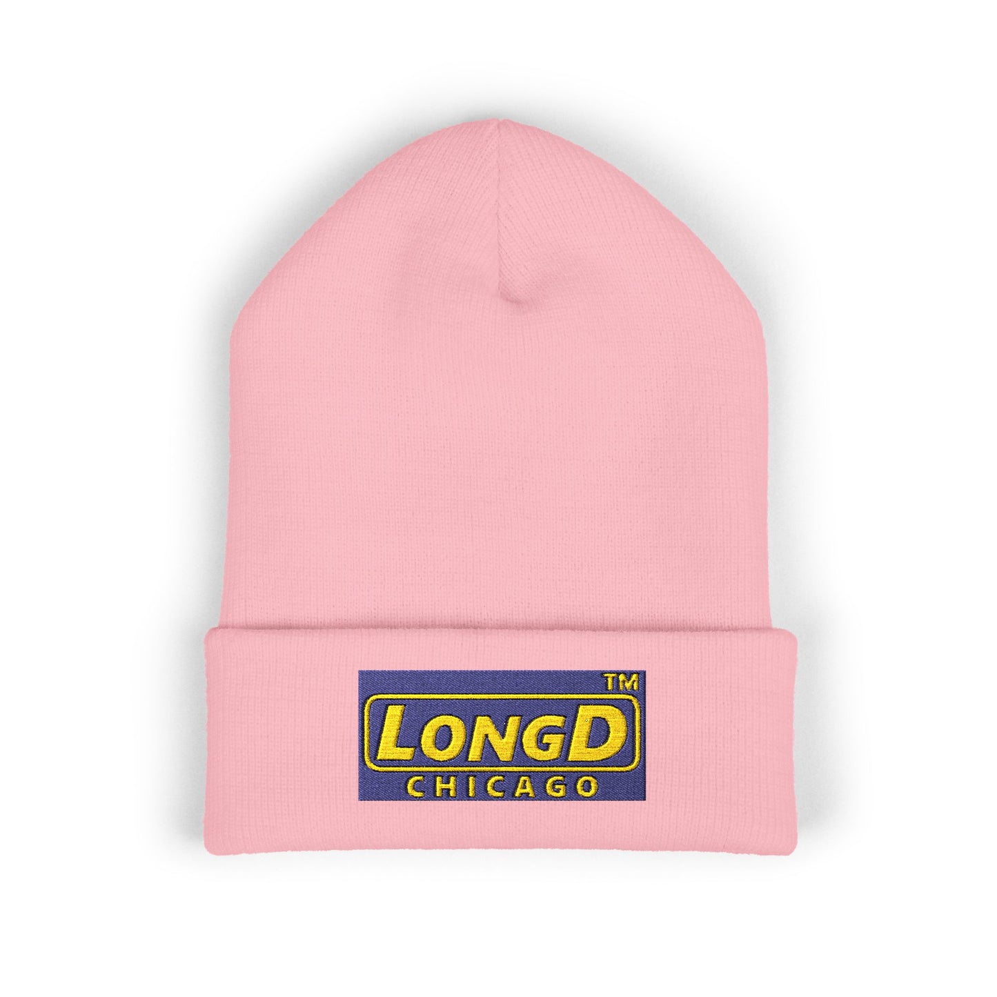 Embroidered Classic Cuffed Beanie Reverse Chicago Logo